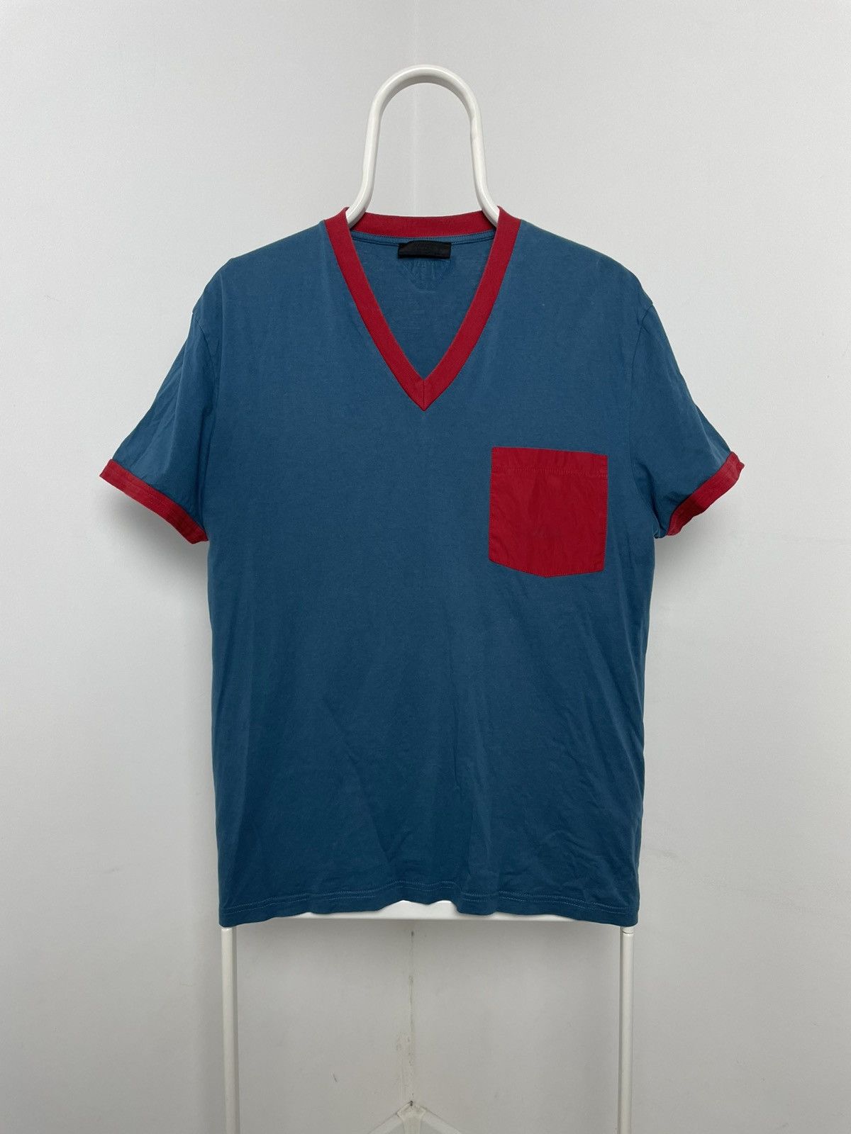 Prada Prada t-shirt Logo V nylon pocket color Blue/Red size XL/L 