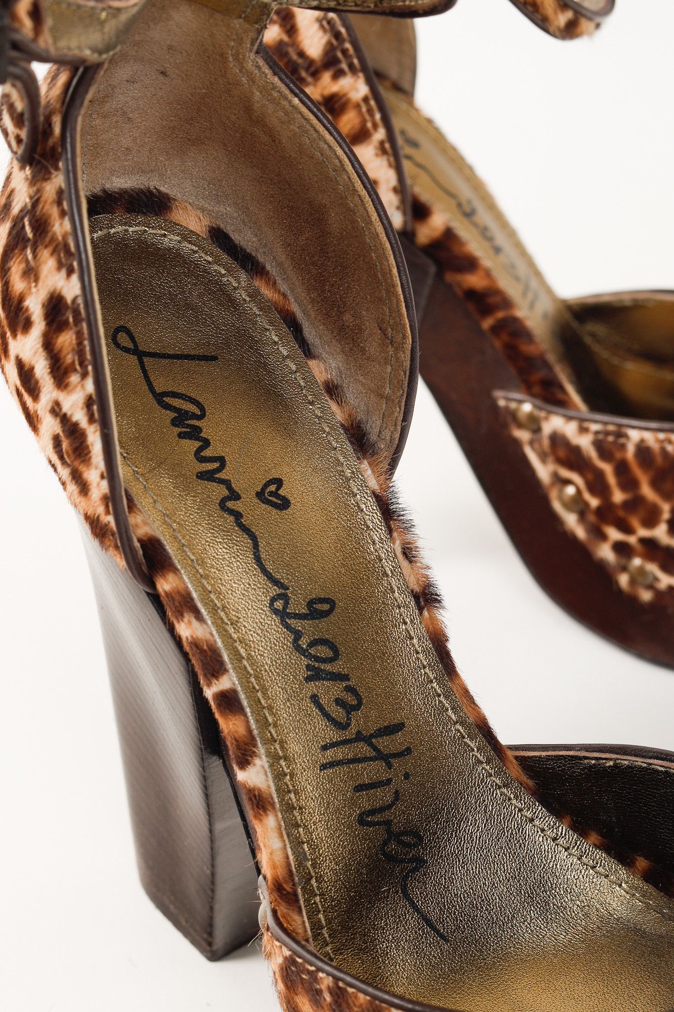 Lanvin Lanvin AW/13 Brown Leopard Pony Hair Platform Heels Size US 7 / IT 37 - 10 Thumbnail