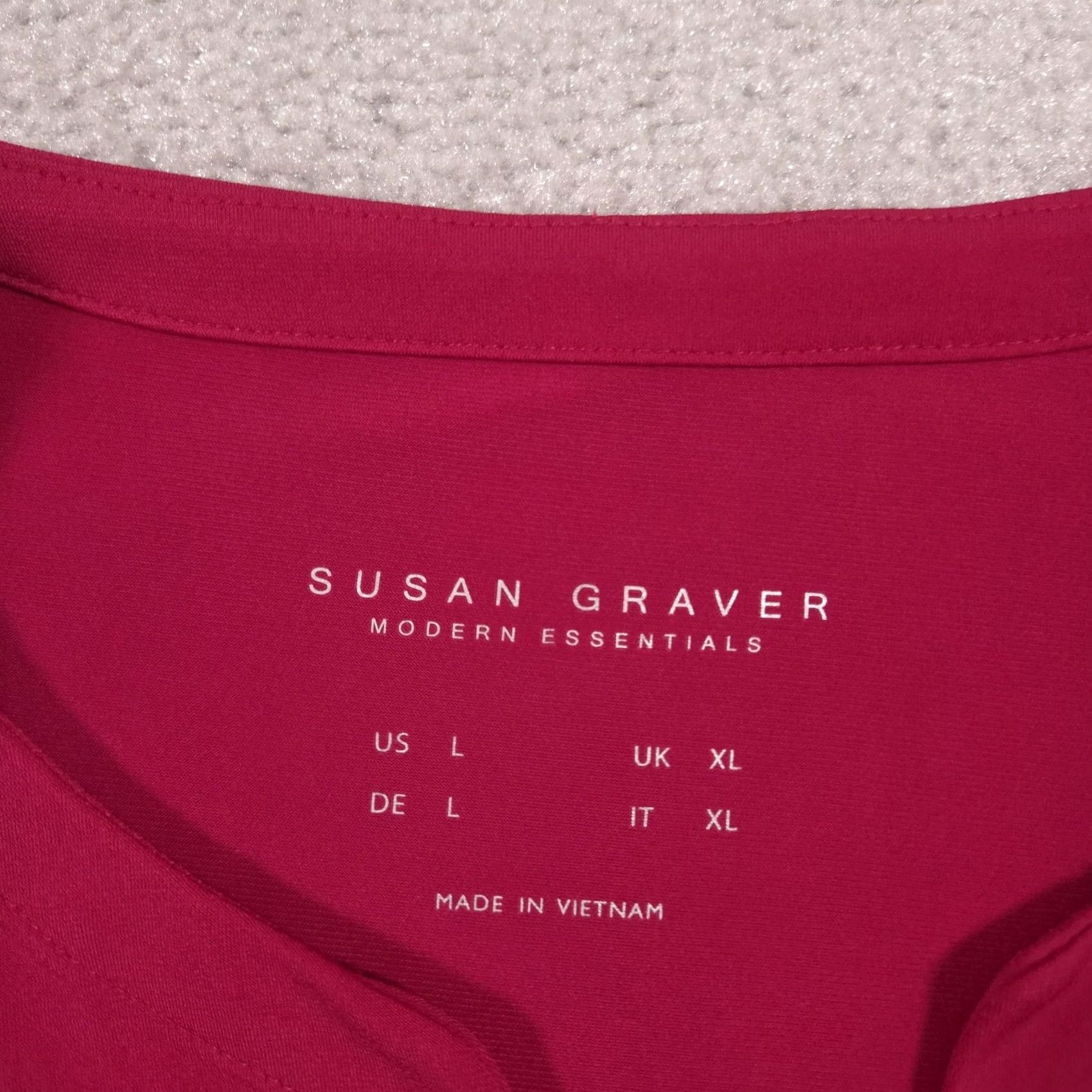 Vintage Susan Graver Shirt Womens L Pink V-Neck Long Sleeve Tunic Top Stretch Regular Tunic Casual Mens Womens Boys Girls? Size L / US 10 / IT 46 - 4 Thumbnail