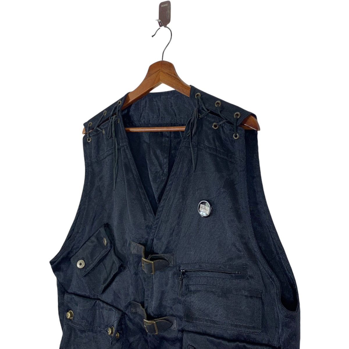 If Six Was Nine × Other ⚡️⚡️ VINTAGE DOMAN PUNK GOTHIC DESIGN BELT LEATHER VEST Size US M / EU 48-50 / 2 - 3 Thumbnail