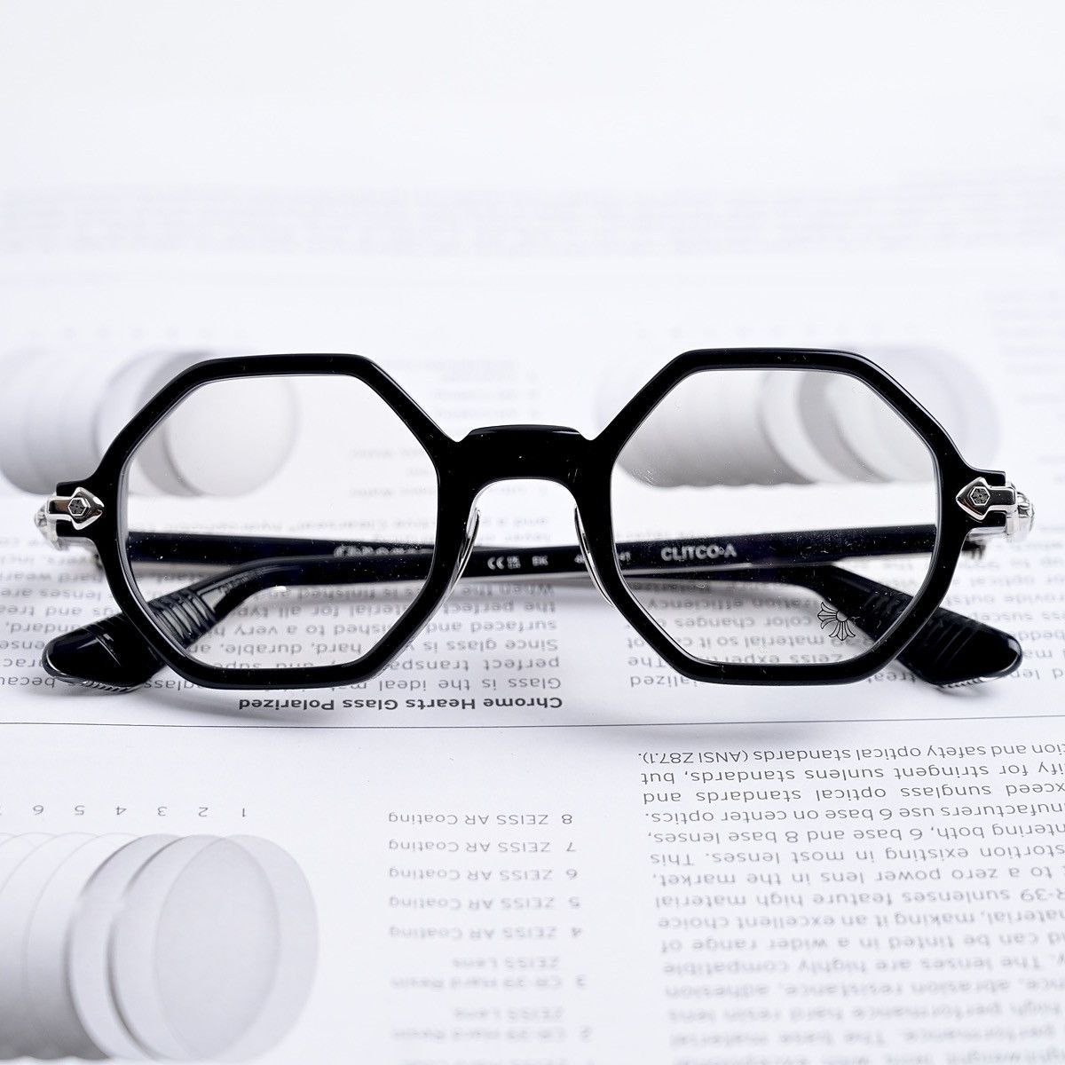 Chrome Hearts CHROME HEARTS CLITCO - A BLACK GLASSES Size ONE SIZE - 4 Thumbnail