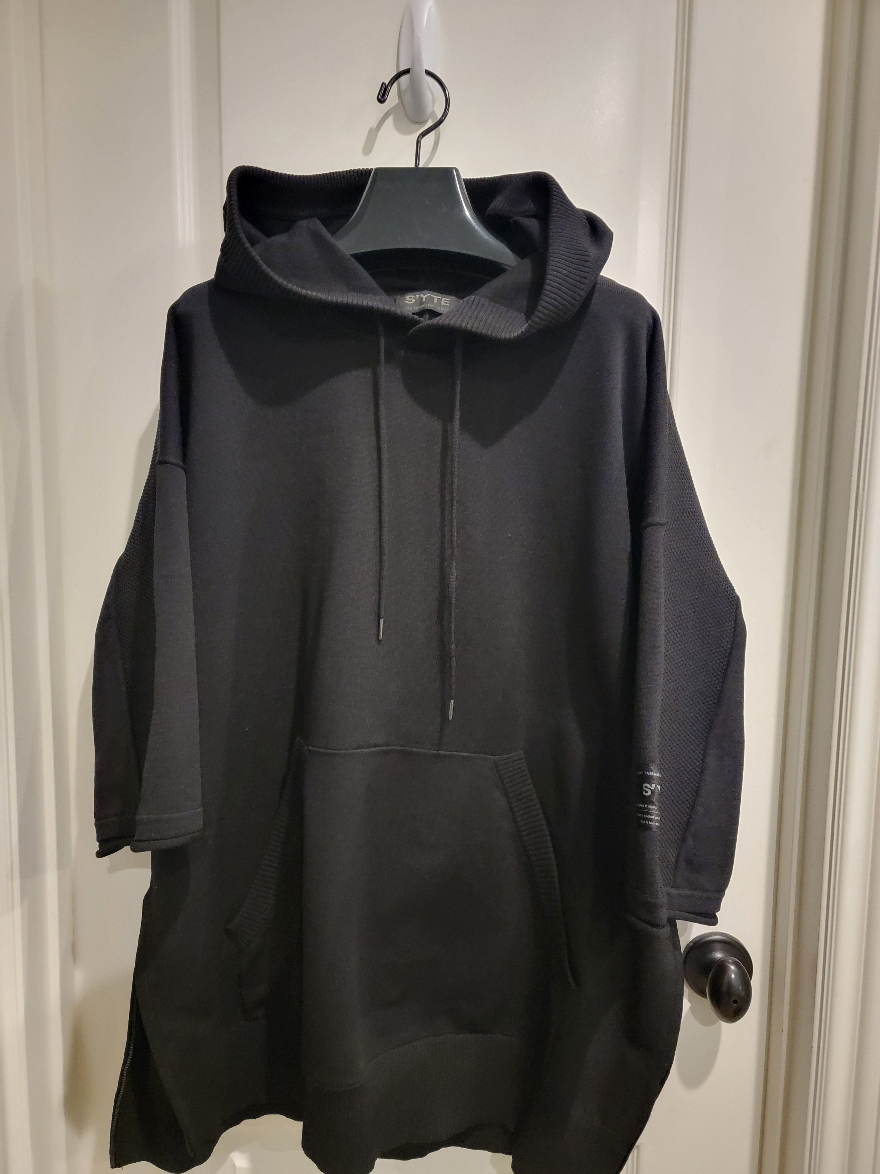 Yohji Yamamoto 12G Spritzy Plain Stitches Knit 6/7-Quarter Sleeve Hoodie Size US M / EU 48-50 / 2 - 5 Thumbnail