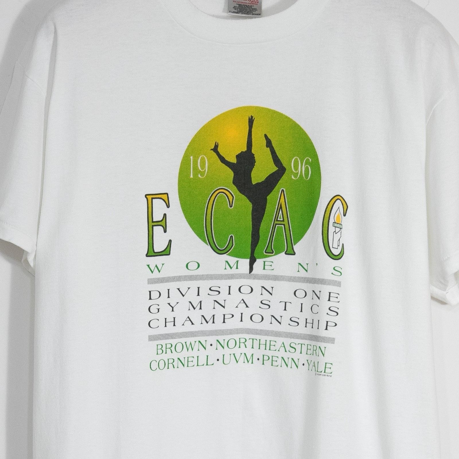 Vintage Vintage 90s ECAC Gymnastics Collegiate T Shirt XL - Champion Size US XL / EU 56 / 4 - 3 Thumbnail