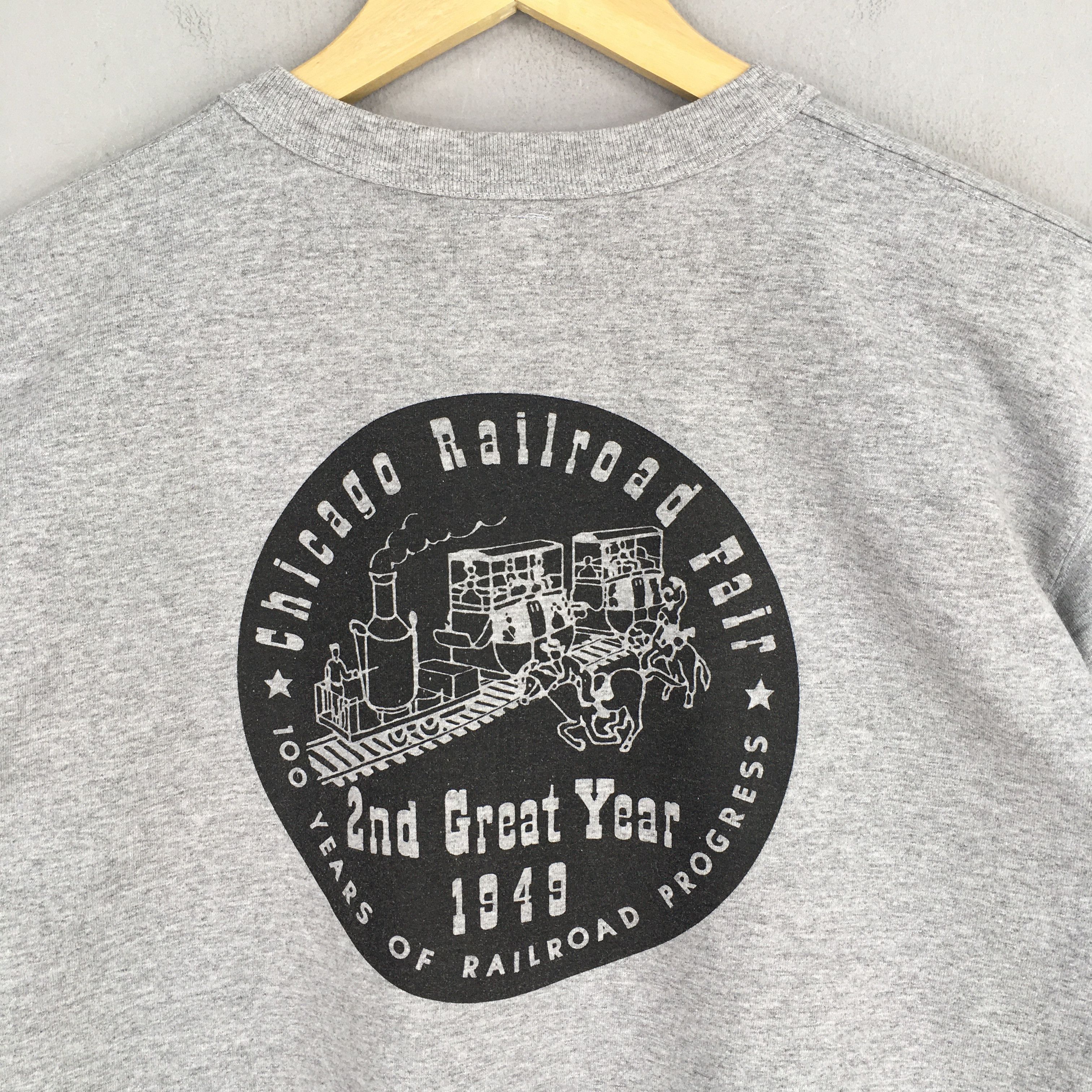 The Real McCoy's Real Mccoy's Great Northern Railway Gray T shirt Medium Size US M / EU 48-50 / 2 - 2 Thumbnail