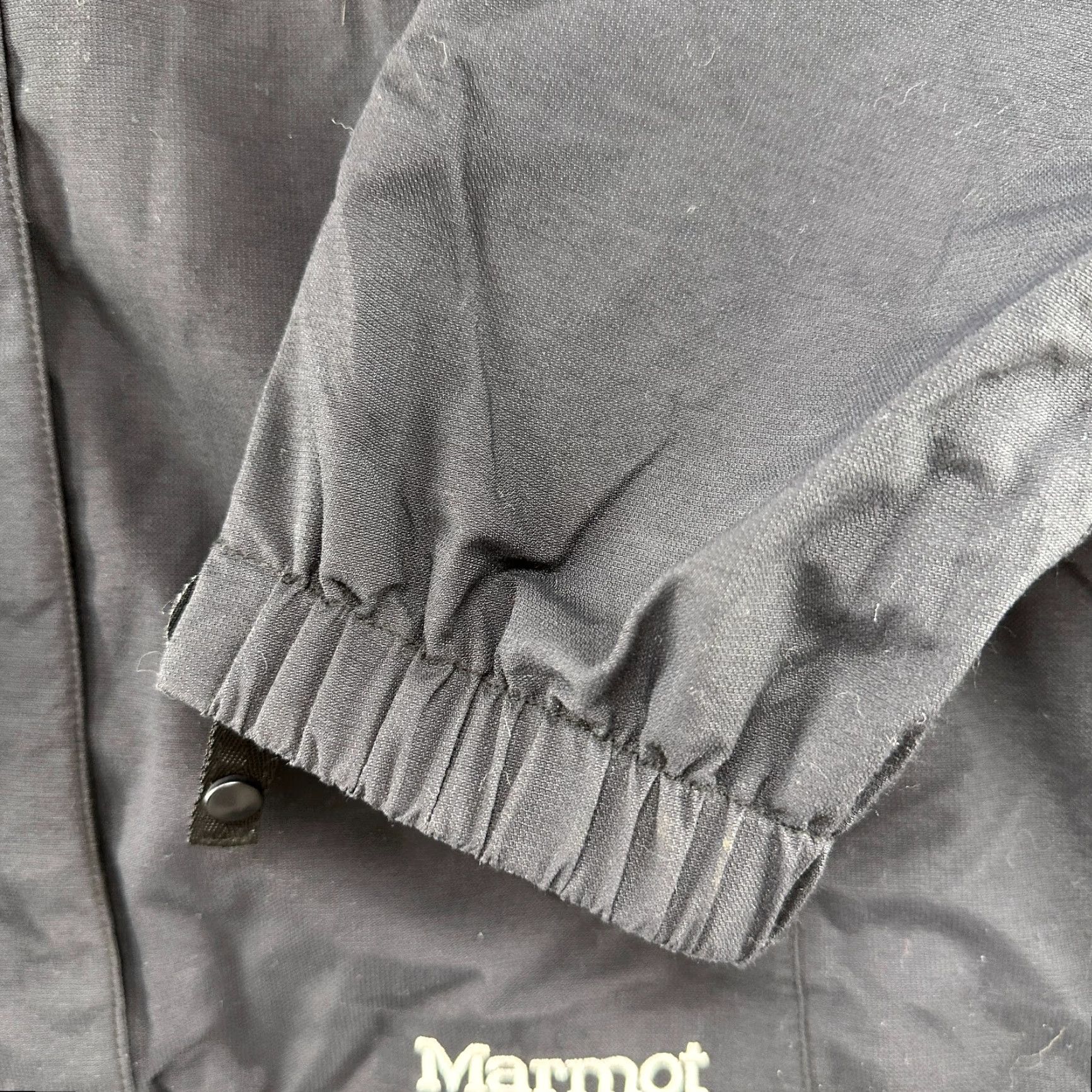 Marmot Marmot Jacket Womens L Black Hooded Rain Coat Lined Full Zip Nylon Logo Parka Weather Coat Size L / US 10 / IT 46 - 6 Thumbnail