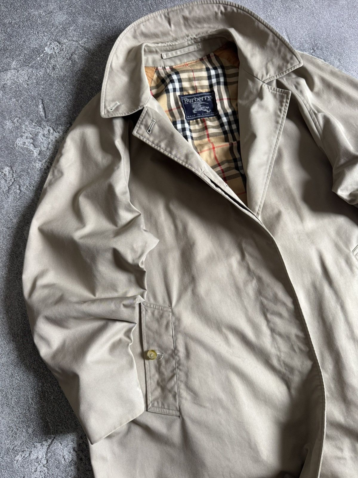 Burberry × Burberry Prorsum × Vintage Burberry 14Long burberrys beige trench coat light jacket 90s Size XL / US 12-14 / IT 48-50 - 4 Thumbnail