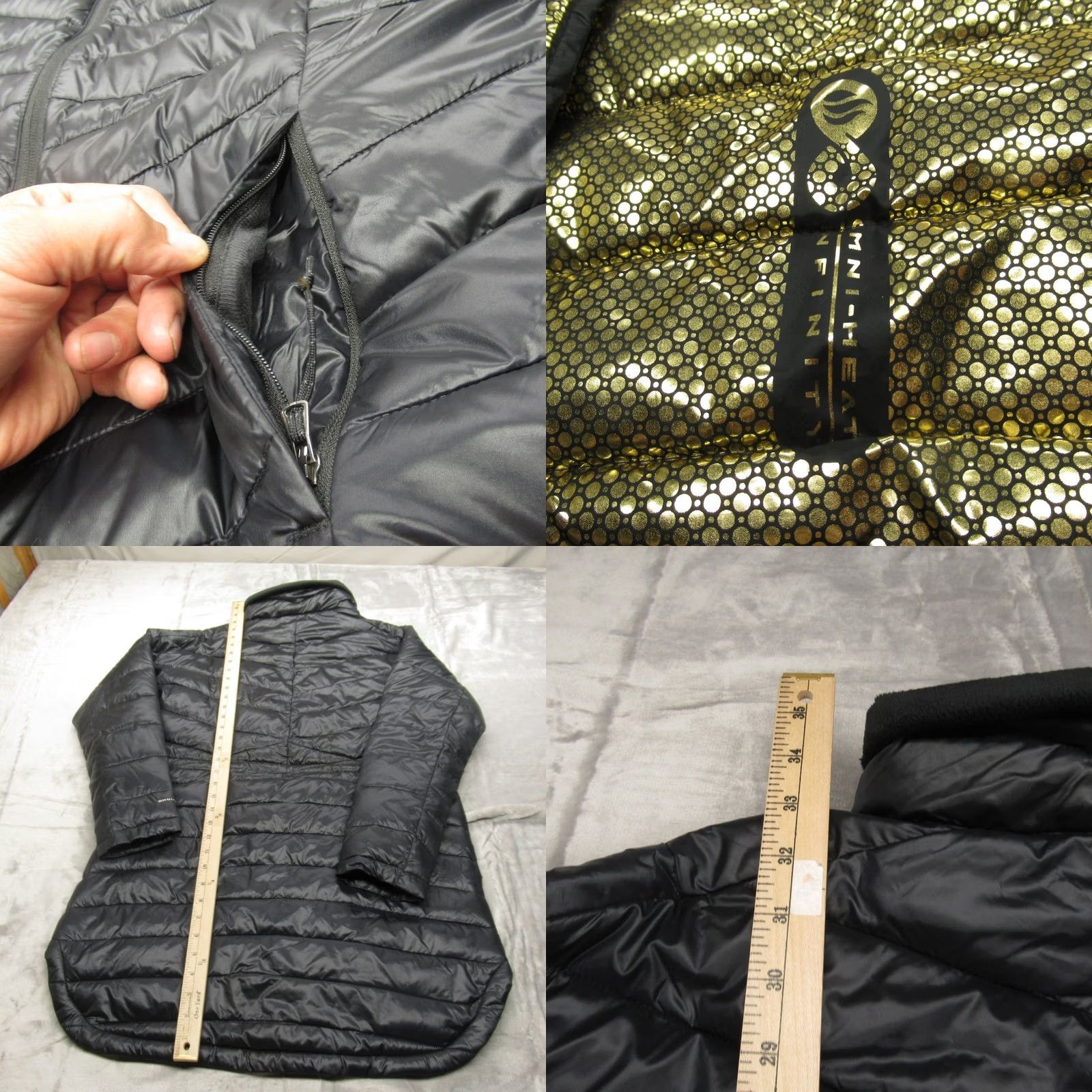 Vintage Columbia Jacket Womens M Dark Navy Gold Waterproof Insulated Quilted Puffer Zip Full Length Casual, Travel Womens M Blue Gold Quilt Pattern 90s? Size M / US 6-8 / IT 42-44 - 8 Thumbnail