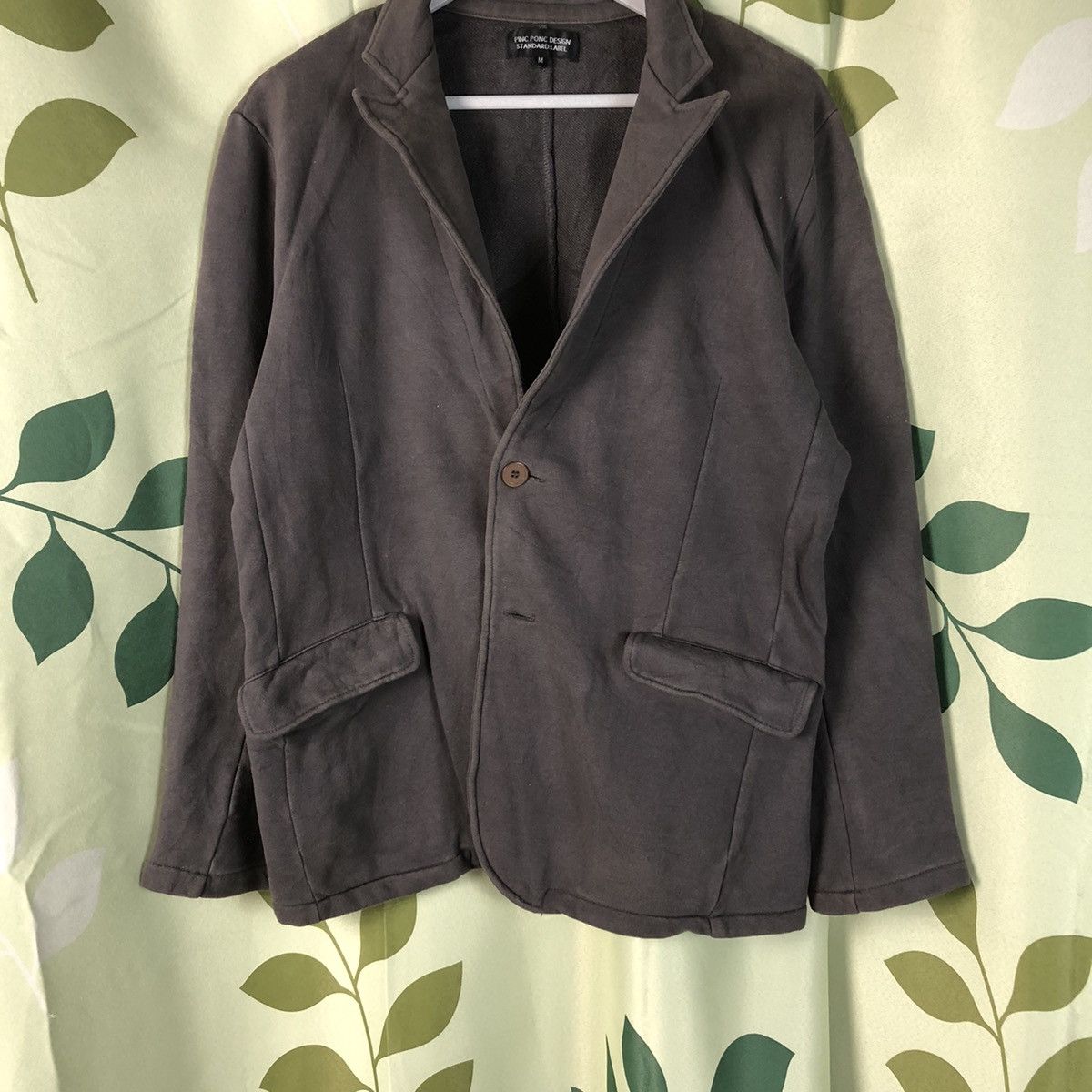 Japanese Brand Pinc Ponc Design Standard Label Grey Blazer cardigan #7421 Size US M / EU 48-50 / 2 - 3 Thumbnail