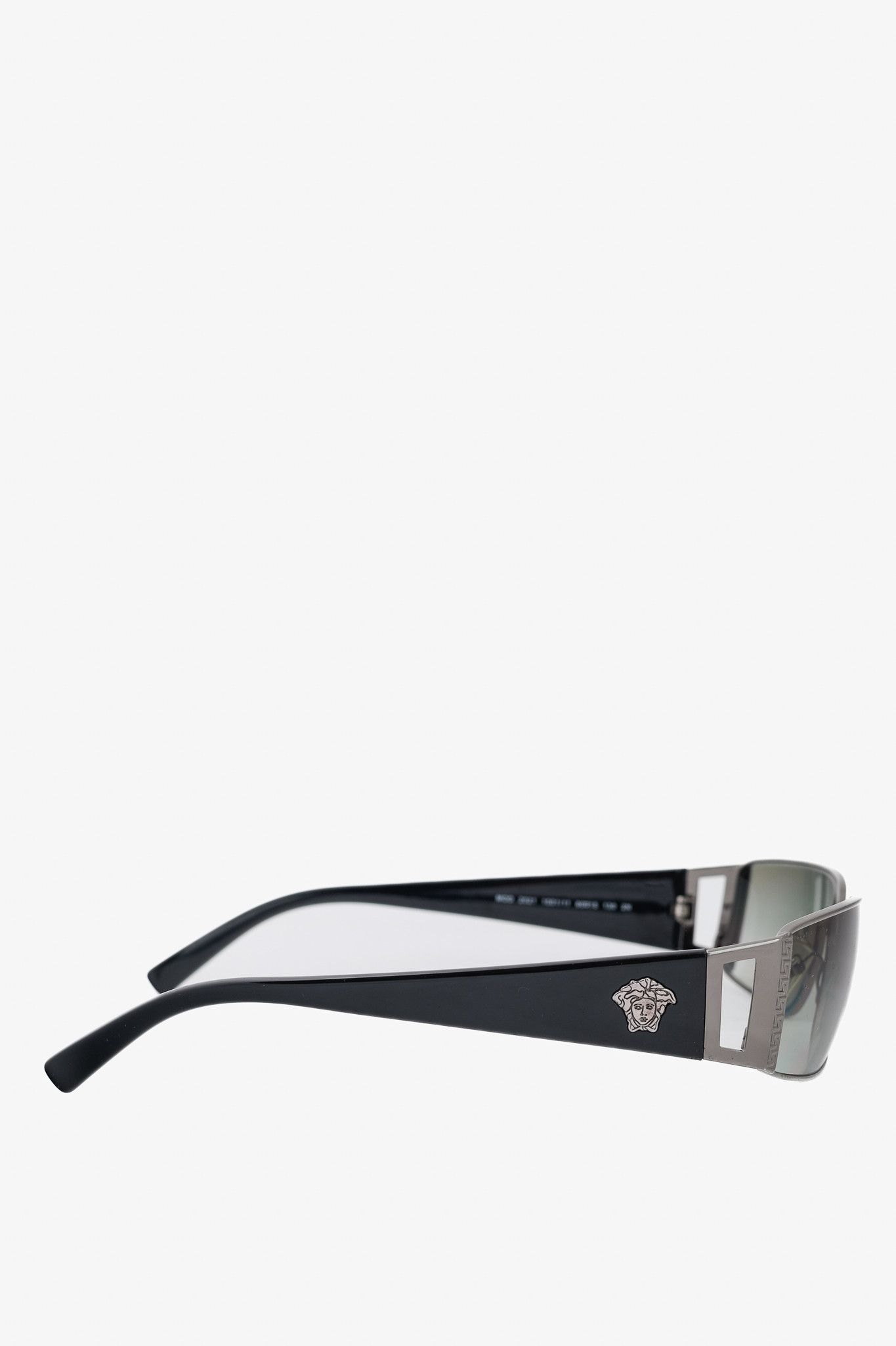 Versace Versace VE2021 Black Medusa-Temple Rectangle Sunglasses Size ONE SIZE - 3 Thumbnail