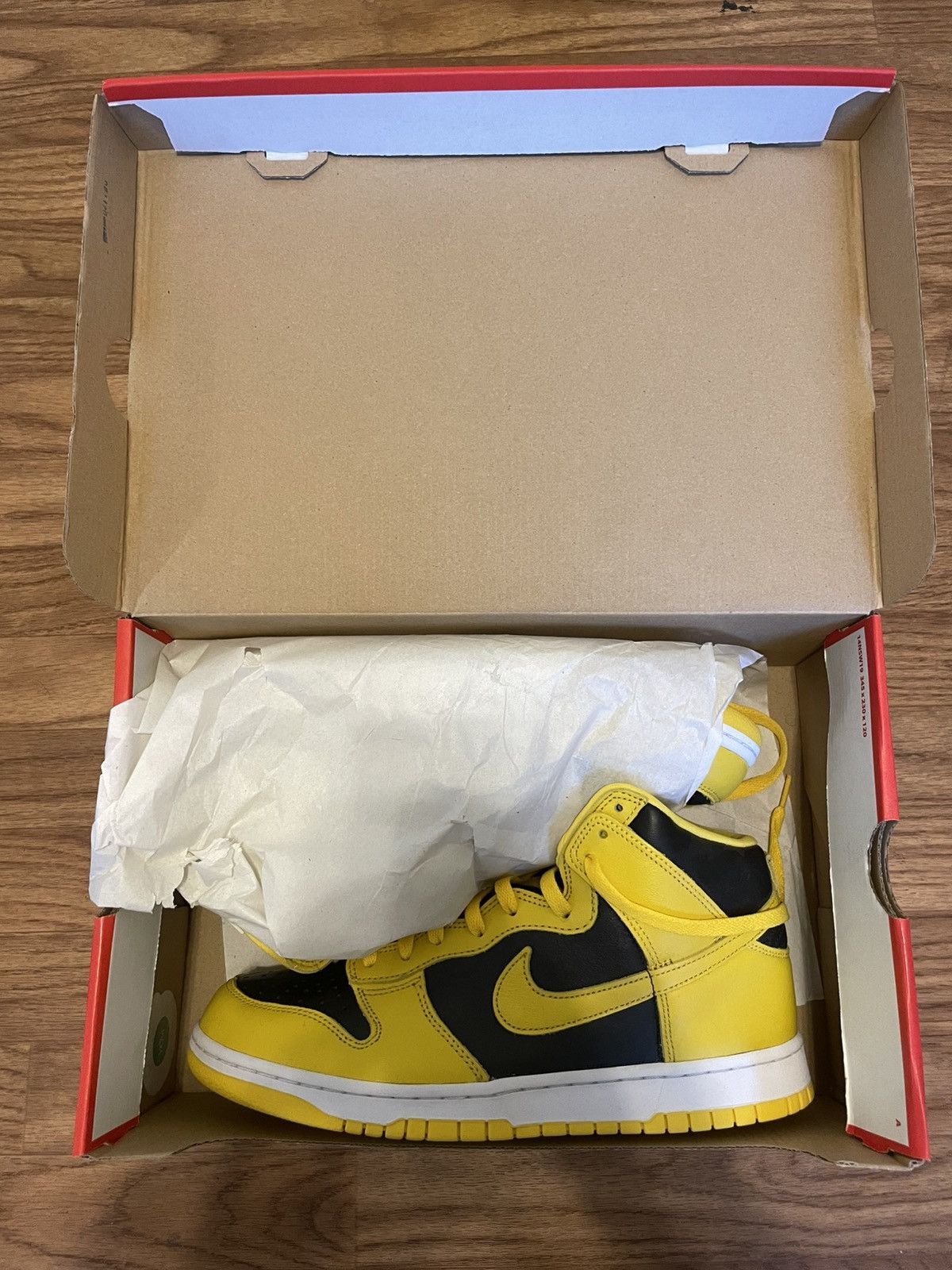 Nike Nike Dunk High SP “Black / Varsity Maize” (Iowa) Size US 10 / EU 43 - 2 Thumbnail