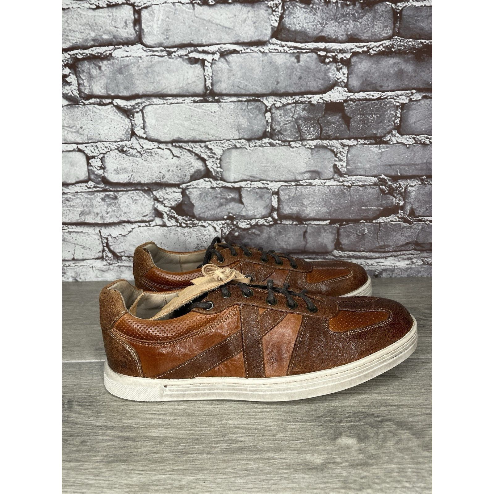 Bed Stu Bed Stu Muller Brown Leather Low Top Casual Lace Up Shoes Me Size US 8.5 / EU 41-42 - 1 Thumbnail