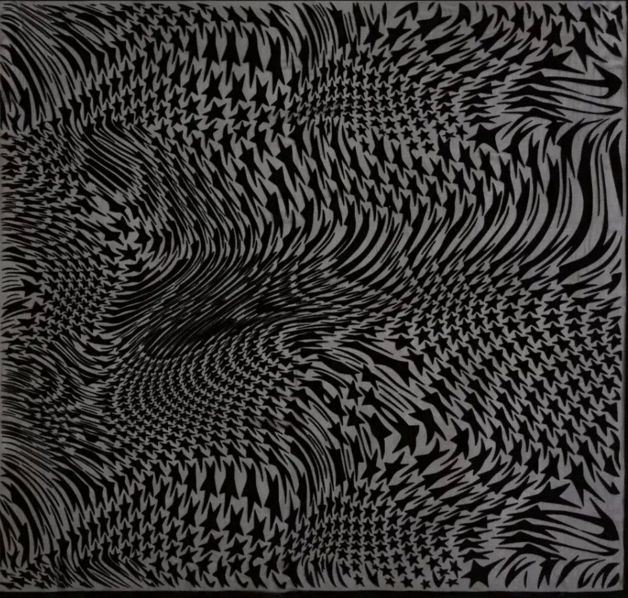 H&M × Mugler Mugler x H&M Silk Blend Scarf Star Swirling Black One Size Size ONE SIZE - 1 Thumbnail