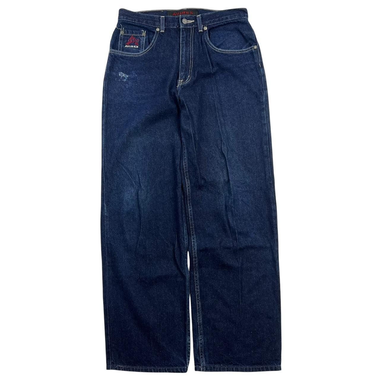 Avirex Vintage Avirex Baggy Embroidered Jeans - Waist: 31” Size US 31 - 2 Thumbnail