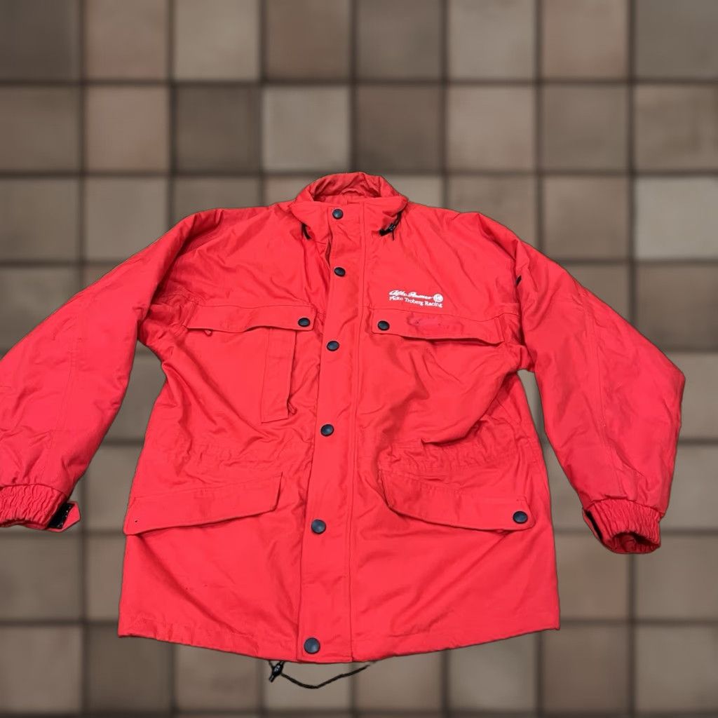 Vintage VINTAGE Alfa Romeo Racing Jacket Mens L Red Zip Button Embroidered Wind-Resistant Water-Resistant Insulated Zipped Pockets Size US L / EU 52-54 / 3 - 1 Thumbnail
