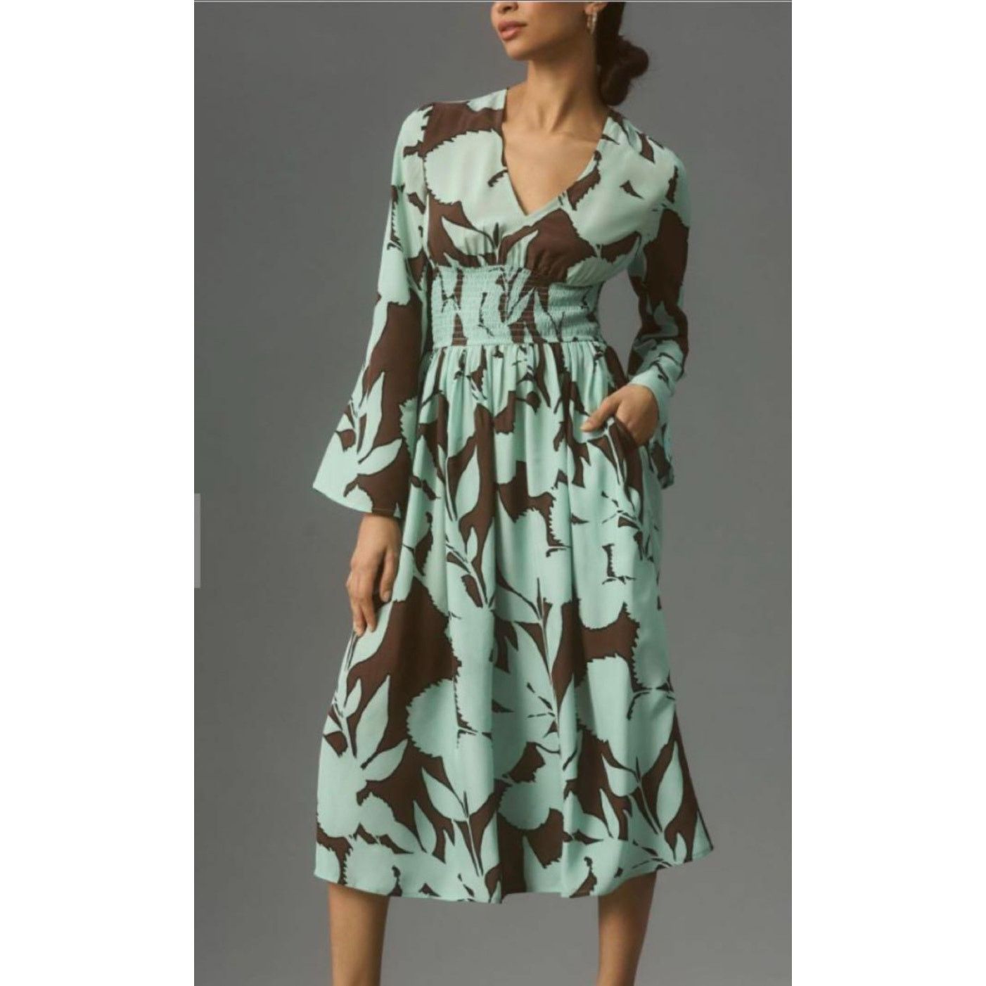 Anthropologie Anthropologie | Embroidered Open Back Boho Maxi Dress M