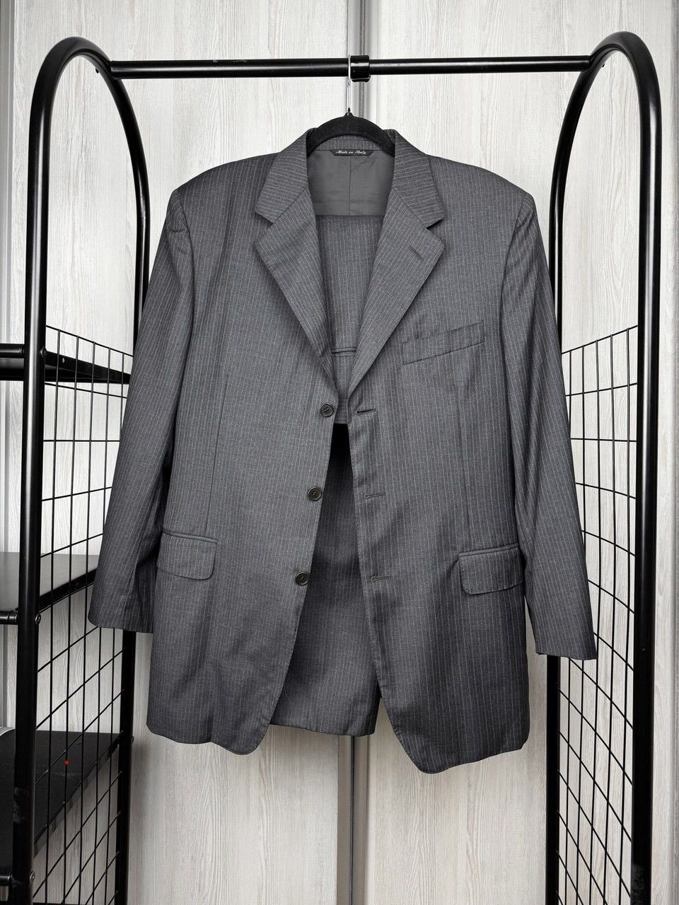 Canali Canali grey striped pure wool 3 buttons classic suit size 50 Size 40R - 1 Thumbnail
