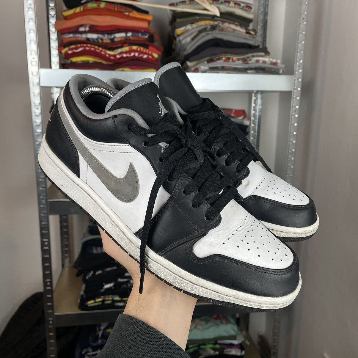 image of Jordan Nike Vintage Nike Air Jordan 1 Low Panda OG Black And White Y2K Shoes, Men's (Size 10)
