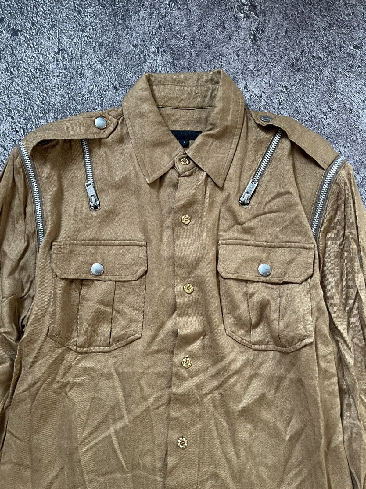 Japanese Brand AVANT GARDE STYLE” MULTI ZIPPER BUTTON SHIRT Size US M / EU 48-50 / 2 - 3 Thumbnail