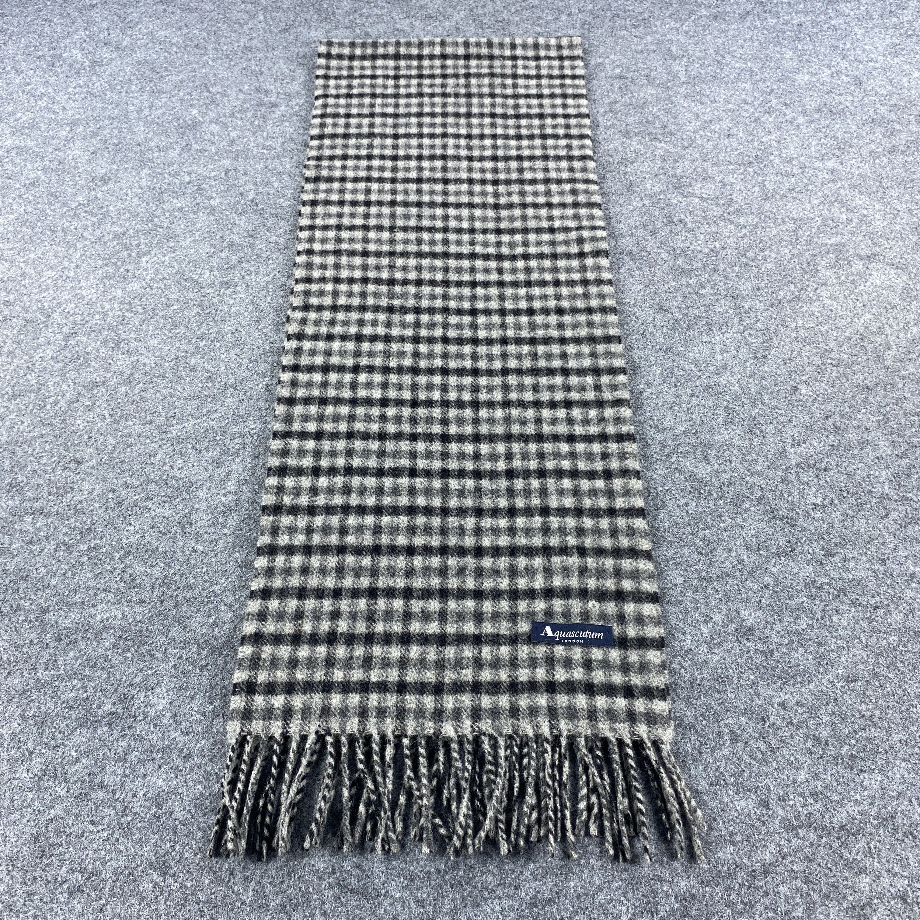 Aquascutum × Vintage GF10614 Aquascutum Scarf Neck Wear Muffler Nova Check Size ONE SIZE - 4 Thumbnail