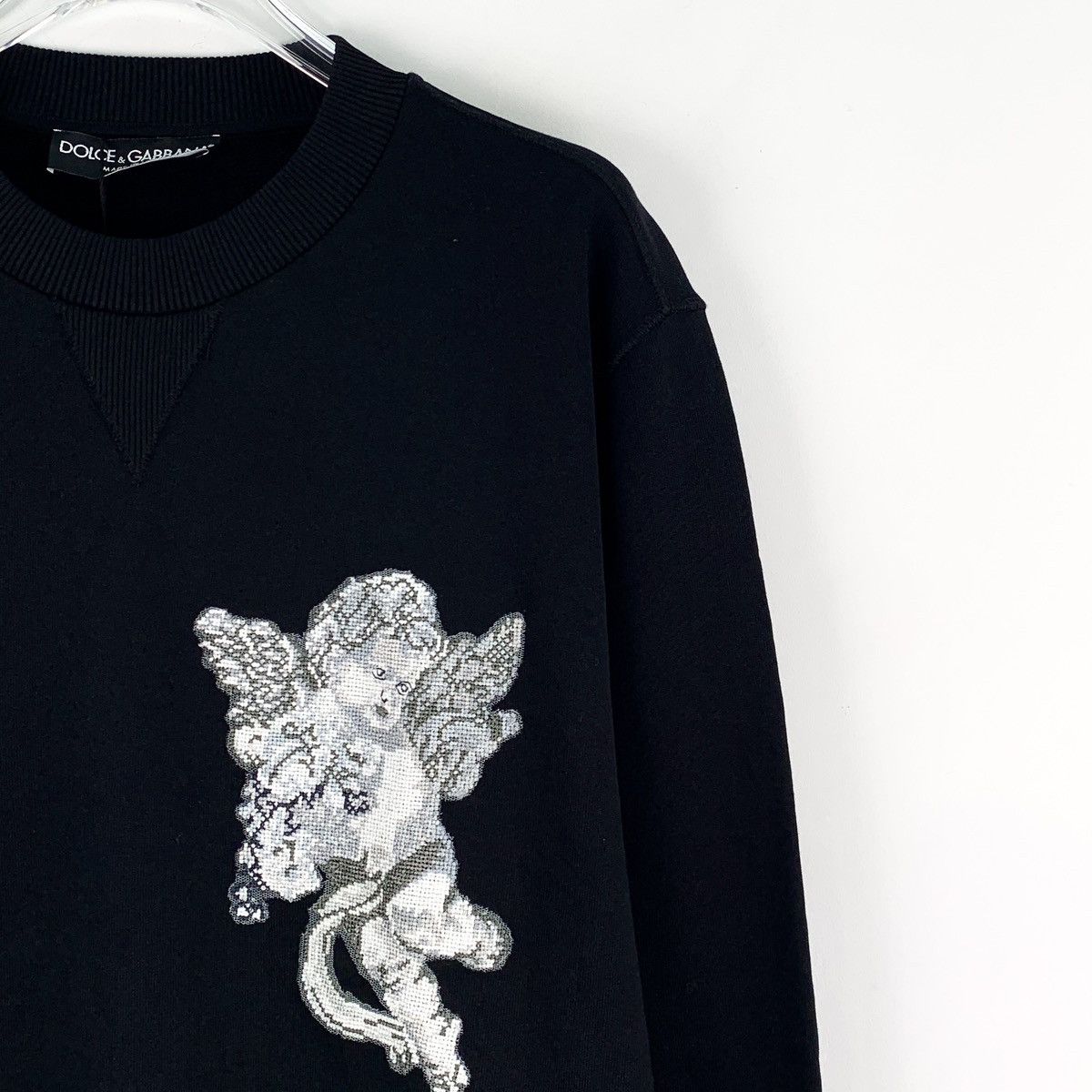 Dolce & Gabbana Dolce & Gabbana Black Angel Long Sleeve Sweatshirt K26WX Size US L / EU 52-54 / 3 - 3 Thumbnail