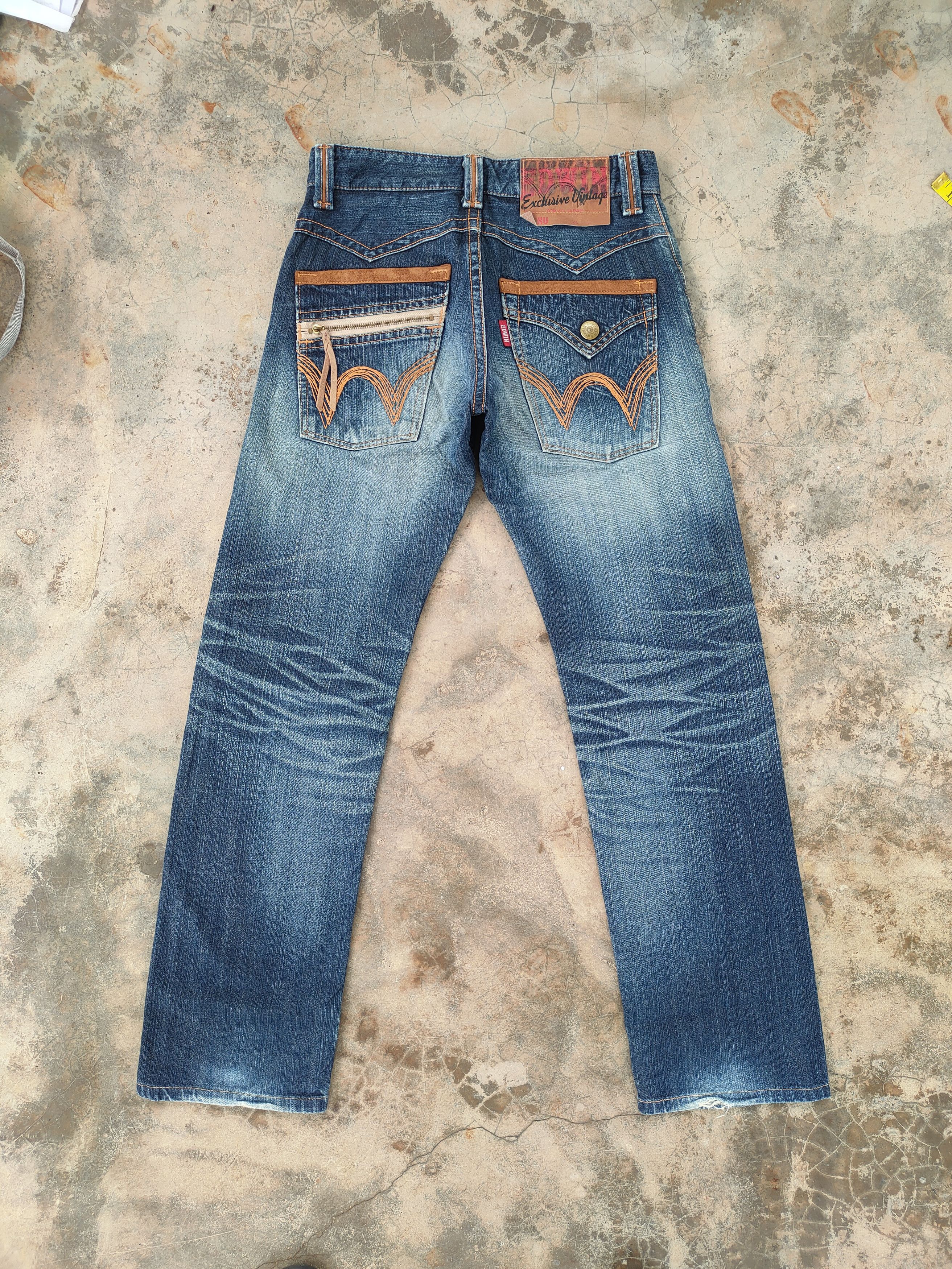 Edwin VINTAGE EDWIN EV FADED RIPPED JEANS DENIM PANTS Size US 30 / EU 46 - 11 Thumbnail