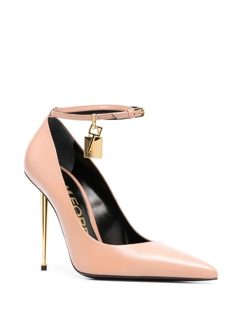 Tom Ford o1loc1c0525 Padlock Pointed Toe Pumps in Pink Size US 8 / IT 38 - 2 Thumbnail
