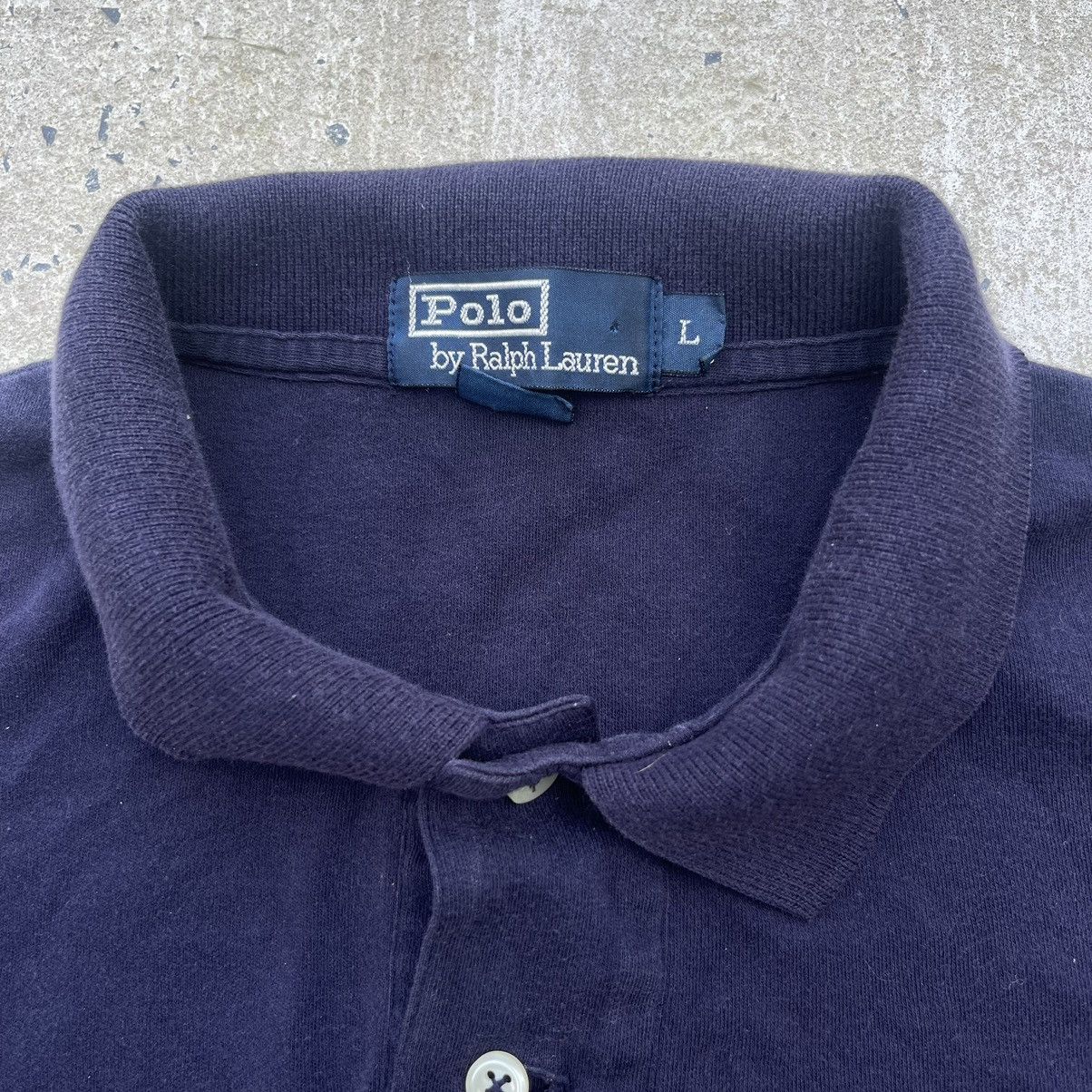 Polo Ralph Lauren Vintage 90s POLO RALPH LAUREN Custom Fit Polo Shirt Size US L / EU 52-54 / 3 - 3 Thumbnail