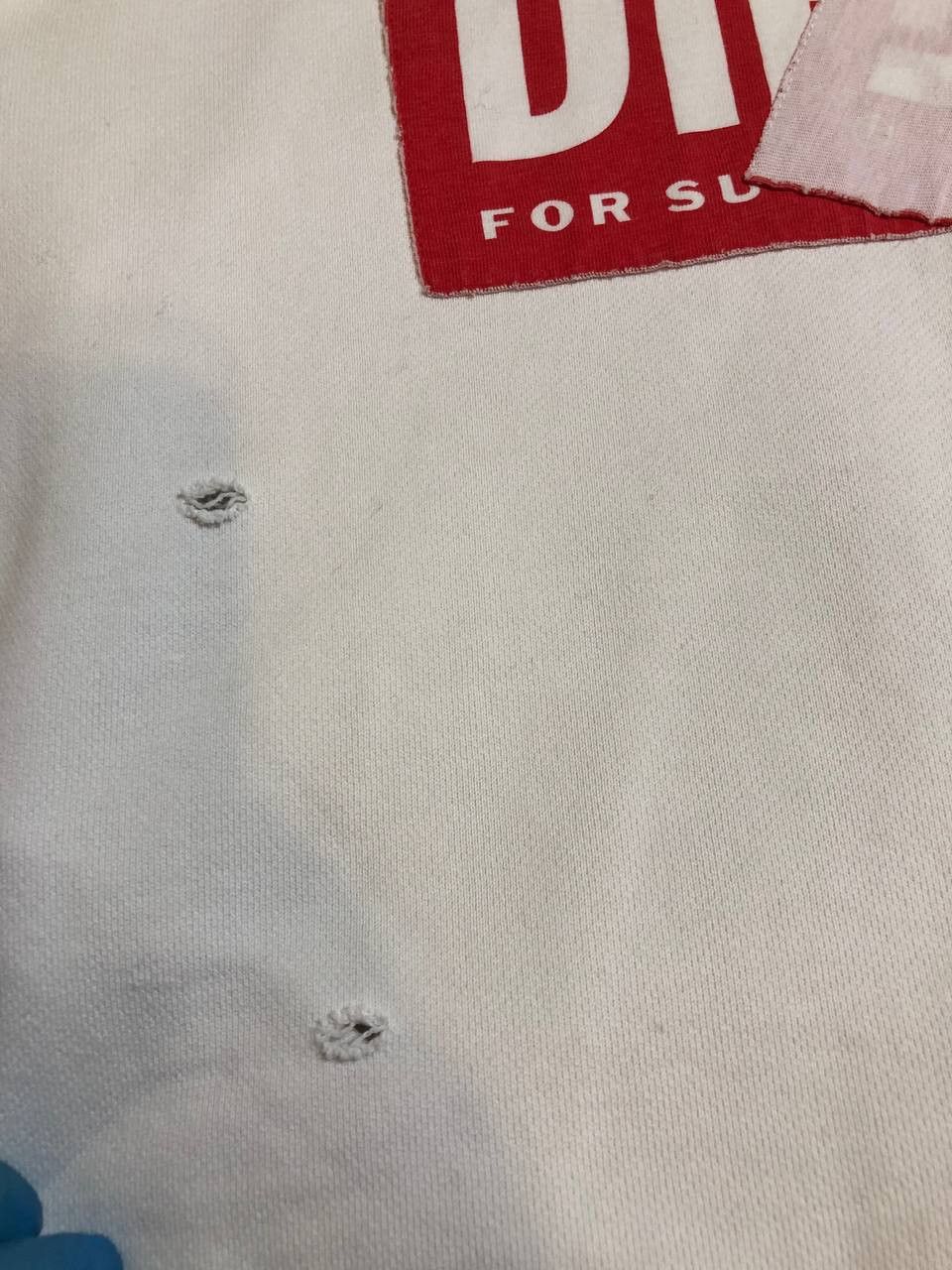 Diesel Vintage Y2K Diesel Hybrid Logo White Boxy Hoodie Size US XXS / EU 40 - 11 Thumbnail