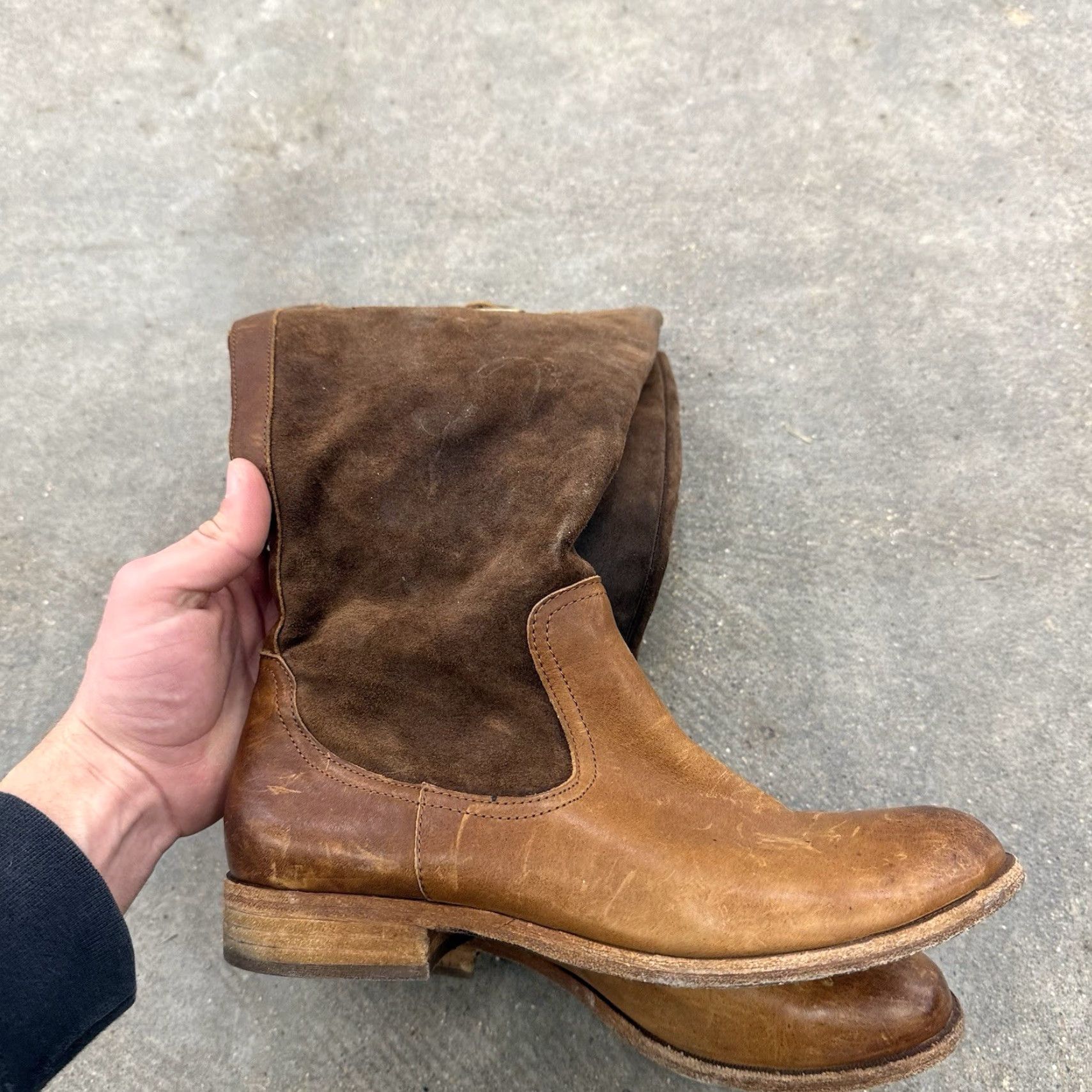 Vintage VINTAGE Kork-Ease Rue Riding Boots Tall Leather Suede Light Brown 8.5 M Womens Boots Size US 9 / IT 39 - 4 Thumbnail