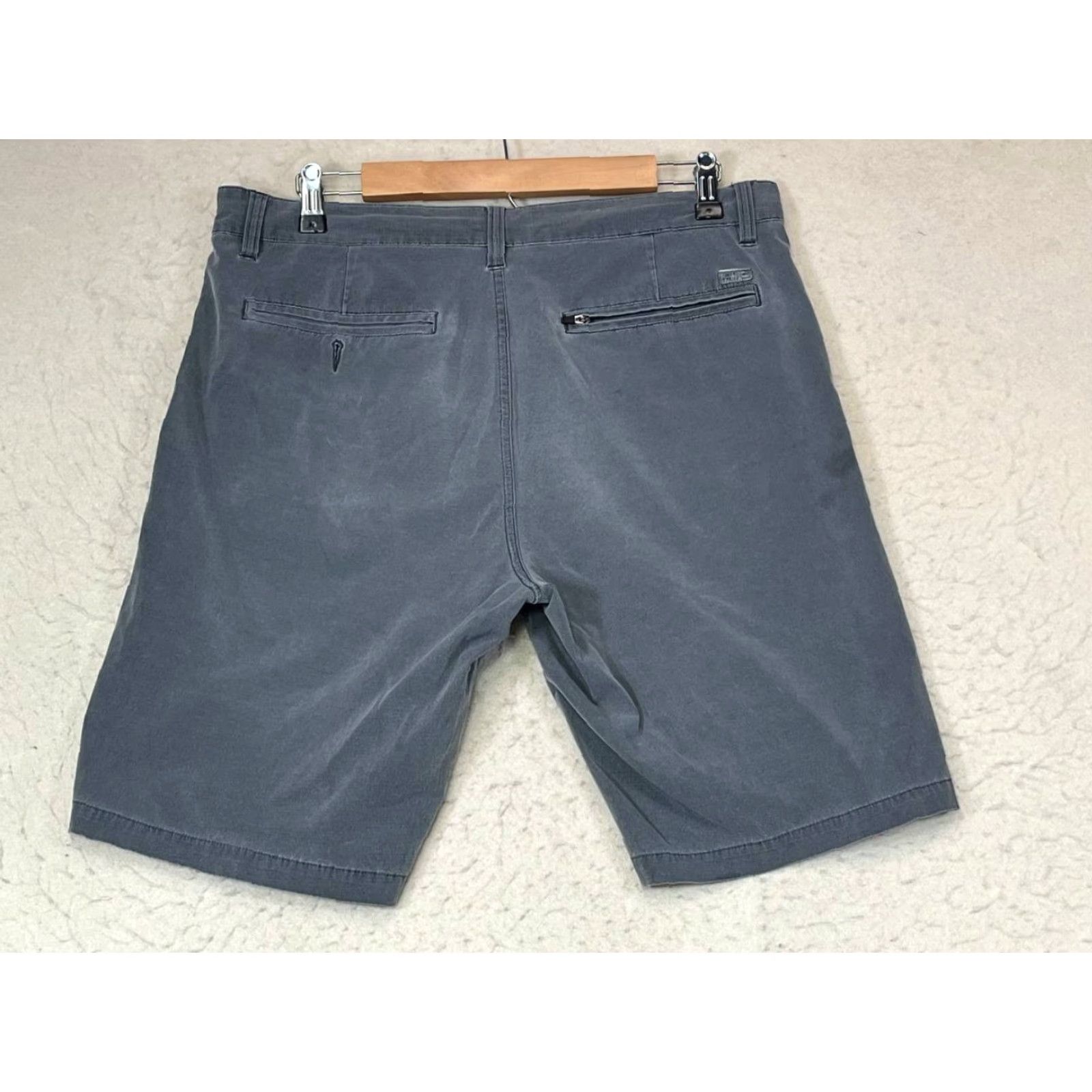 O'Neill O’Neill Mens Golf Chino Gray Hybrid Shorts Flat Front Size 32 Regular Polyester Viscose Pockets Casual Travel Size US 32 / EU 48 - 2 Thumbnail