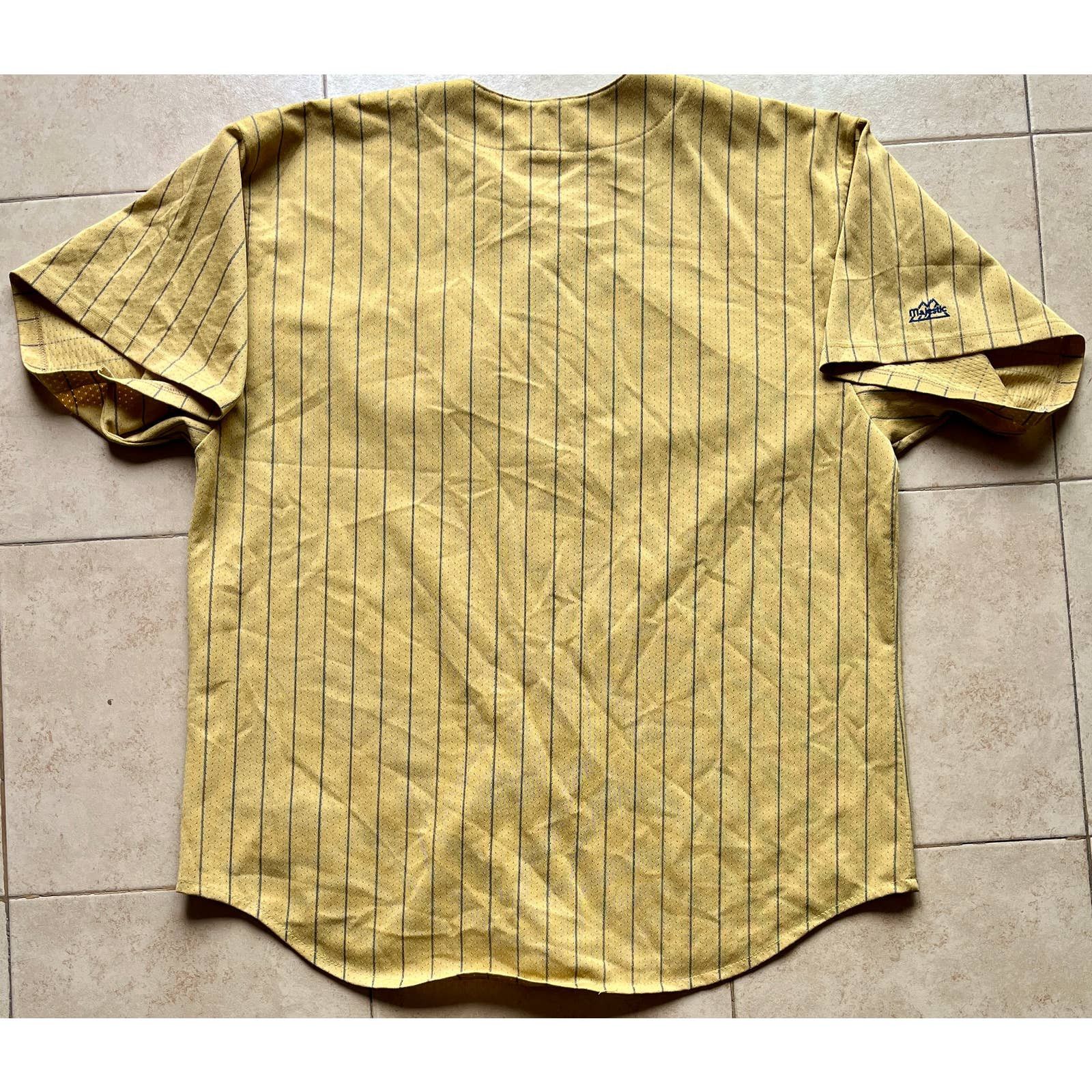 RARE Houston Astros 90s GOLD pinstripe Majestic alt jersey
