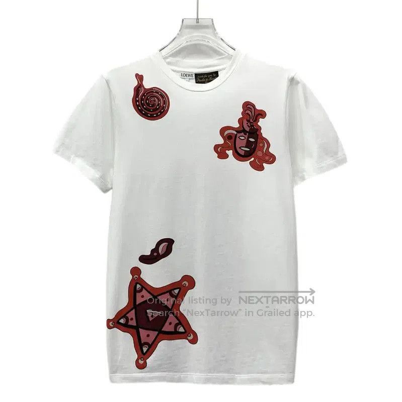 Loewe Loewe White Cotton Graphic T-Shirt for Women . Size M / US 6-8 / IT 42-44 - 1 Thumbnail