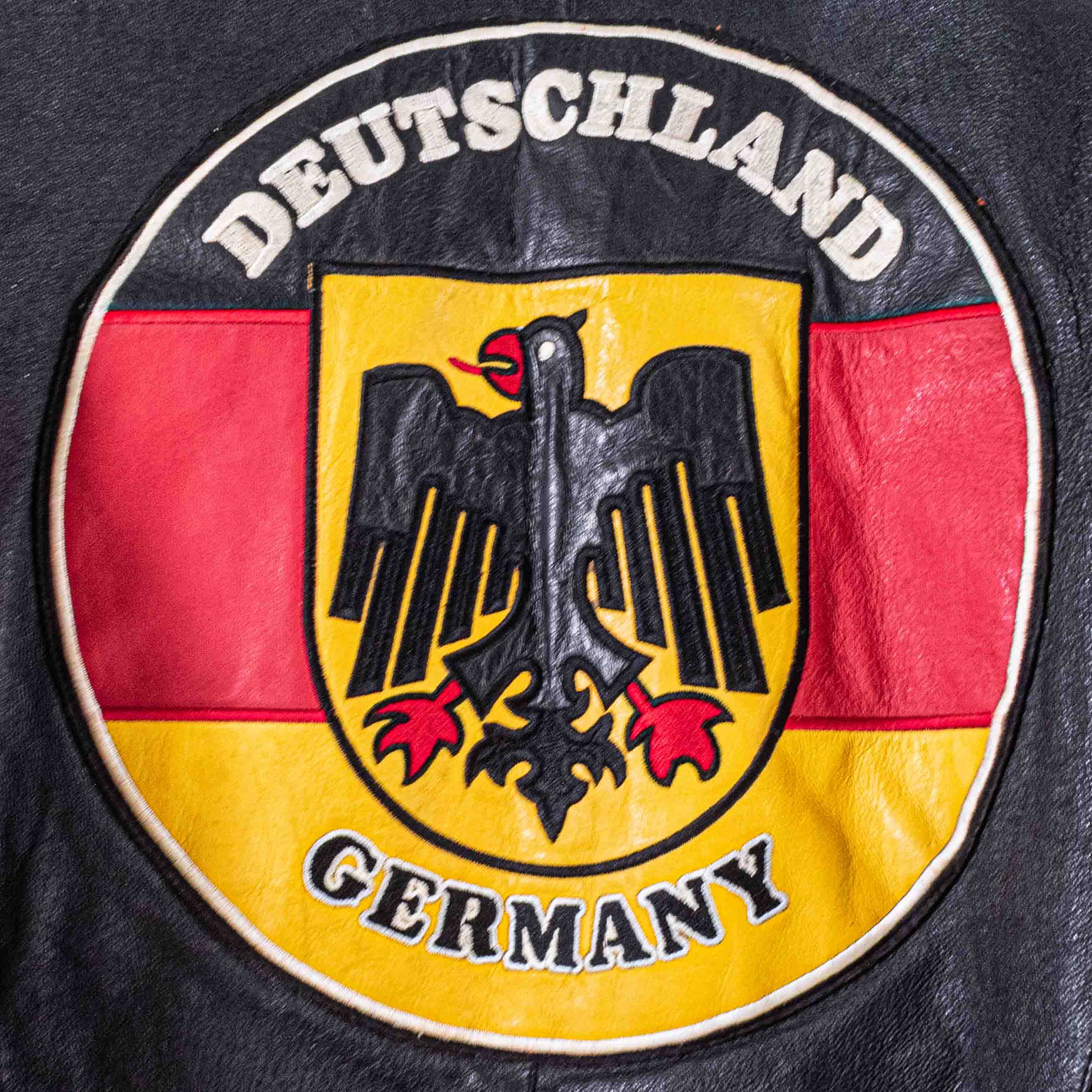 Excelled Excelled Germany Leather Bomber Jacket 90s World Cup Size US M / EU 48-50 / 2 - 20 Thumbnail