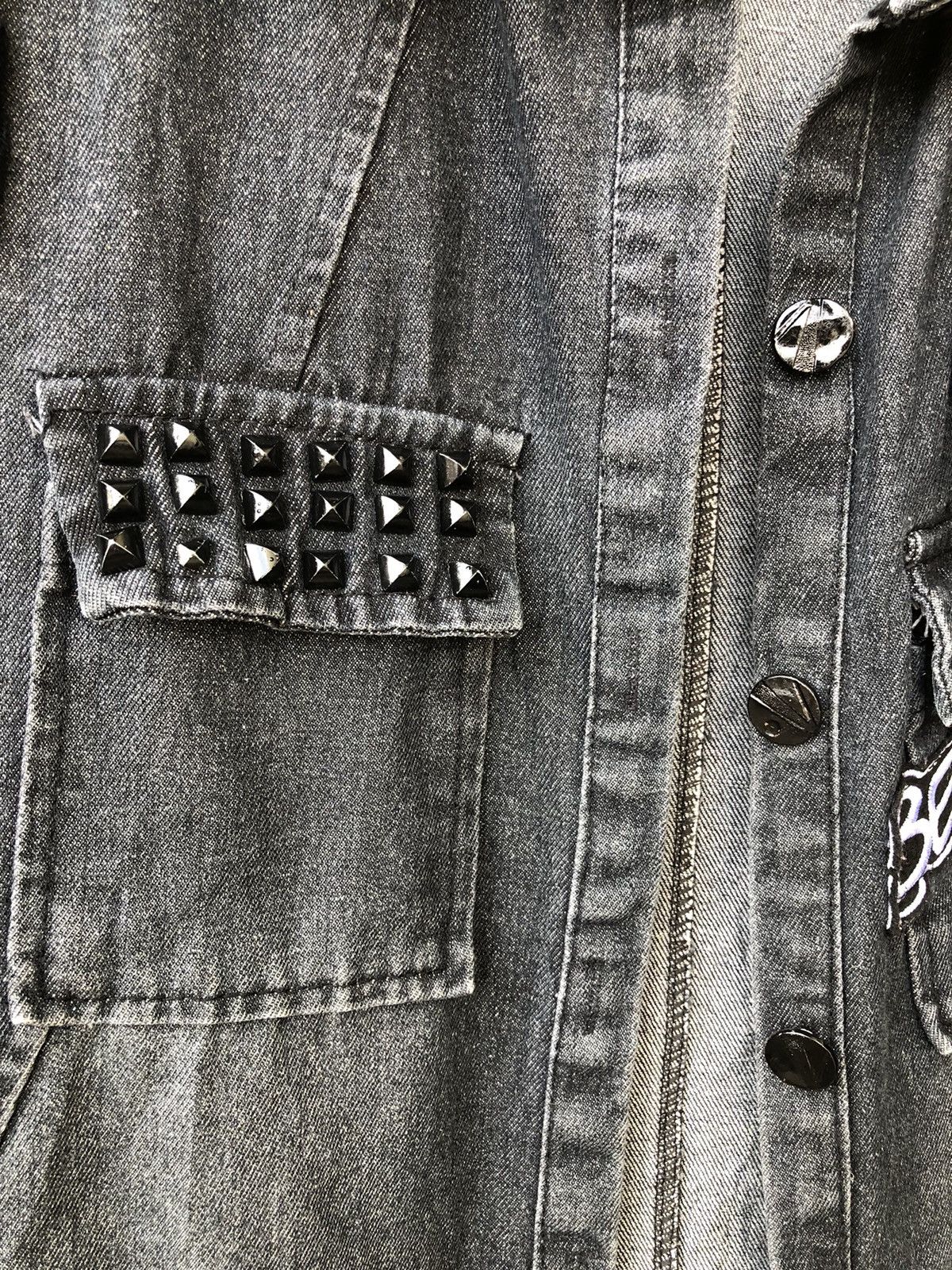 Japanese Brand Shirt Denim British Patch Pin Studed Knit Longsleeve Style Size US M / EU 48-50 / 2 - 8 Thumbnail