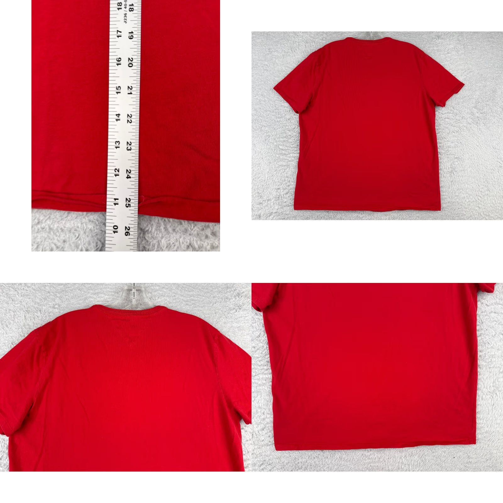 Tommy Hilfiger Tommy Hilfiger Shirt Adult Large Red Short Sleeve Crew Neck 100% Cotton Size US L / EU 52-54 / 3 - 9 Thumbnail