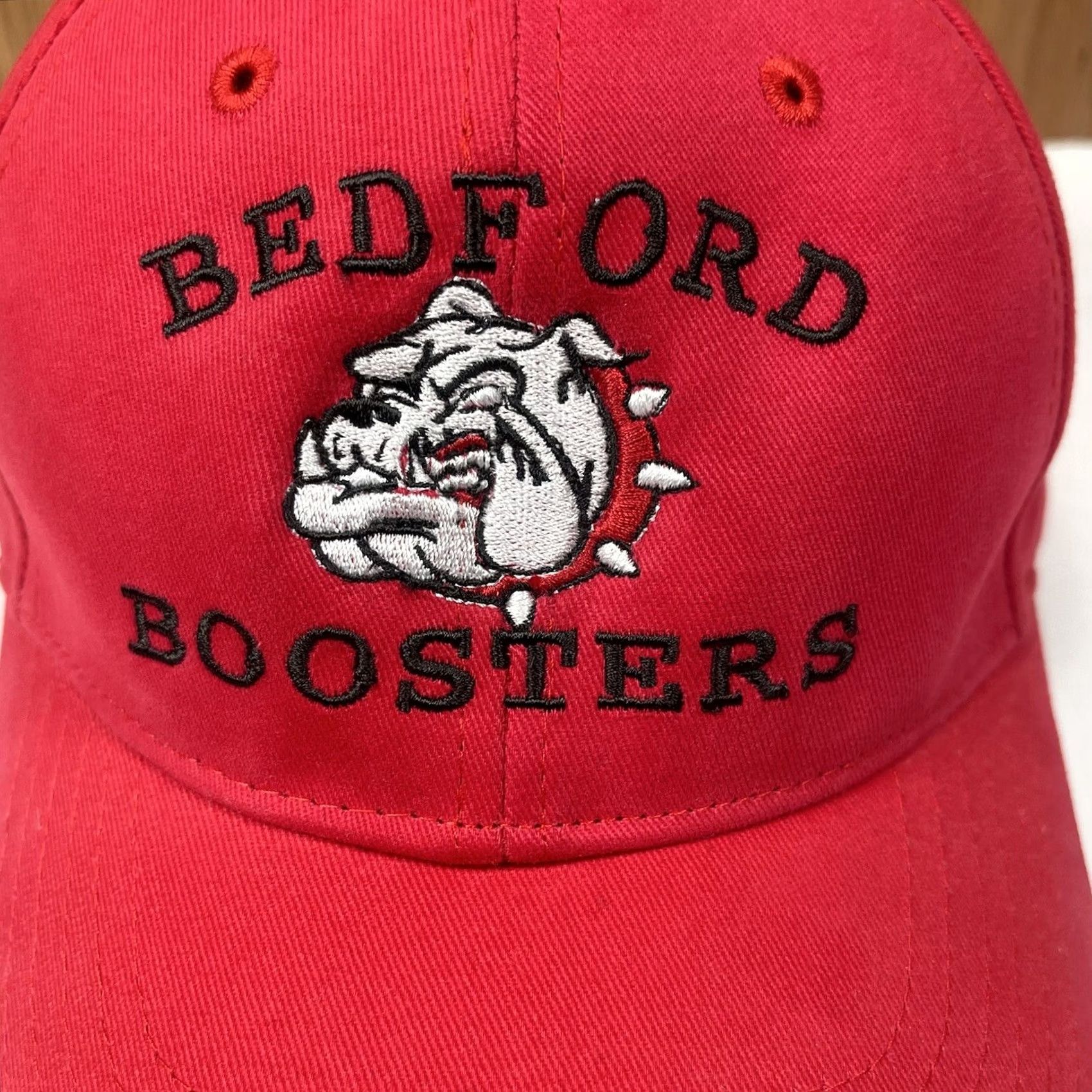 Vintage Richardson Bedford Boosters Adult Adjustable Baseball Hat Cap Red Cotton - Good Pre-Owned Condition - Size ONE SIZE - 3 Thumbnail