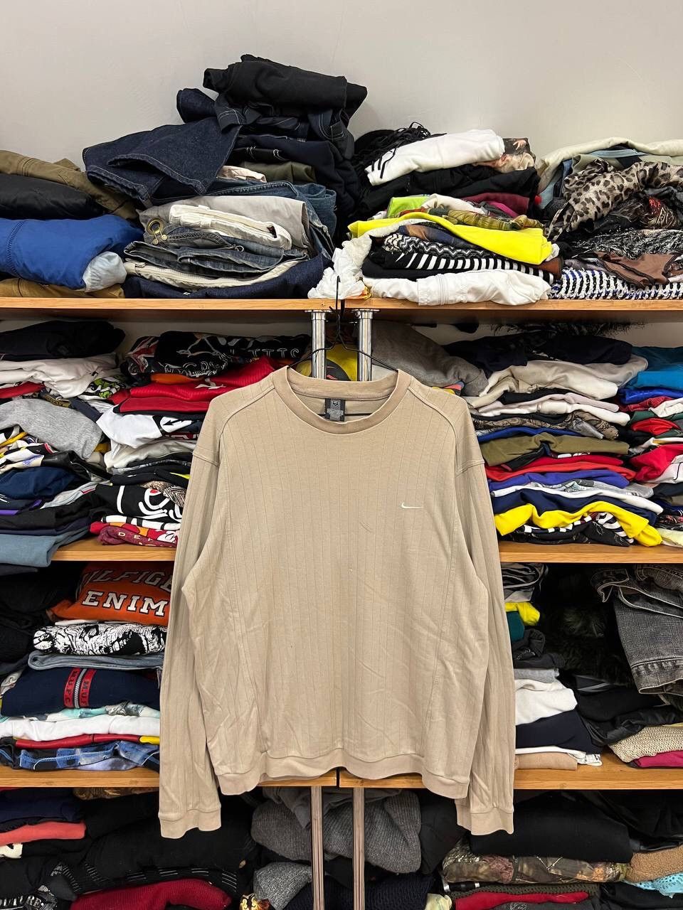 Vintage NIKE Y2K TEMPLATE GREY LONGSLEEVE BLOKECORE JERSEY Size US L / EU 52-54 / 3 - 1 Thumbnail