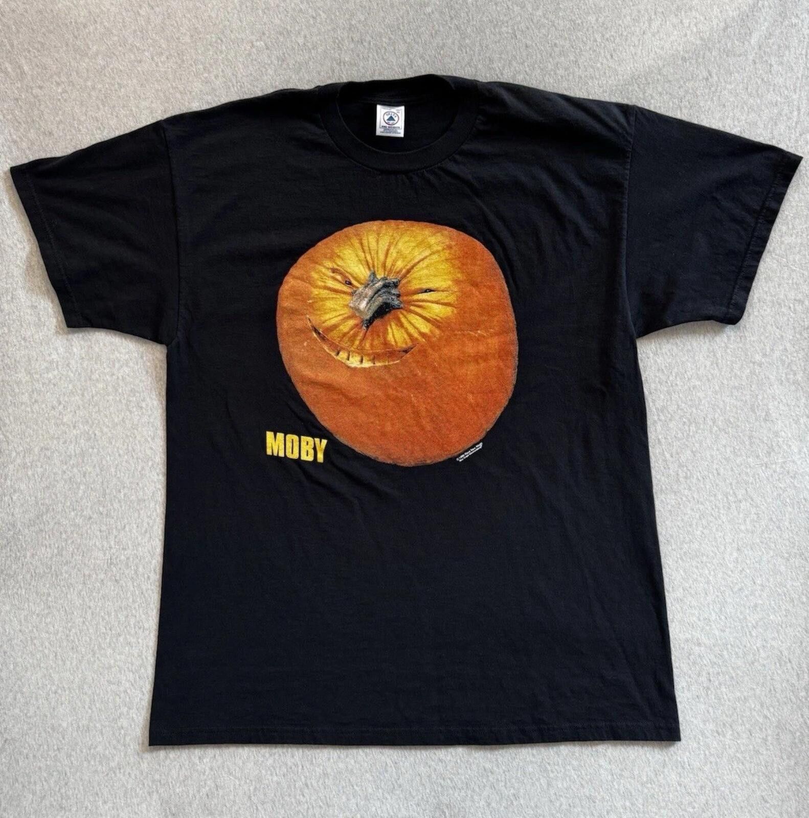 Delta Vintage 90s 1999 Moby Pumpkin Rave Electronic T-Shirt XL OG Size US XL / EU 56 / 4 - 1 Thumbnail