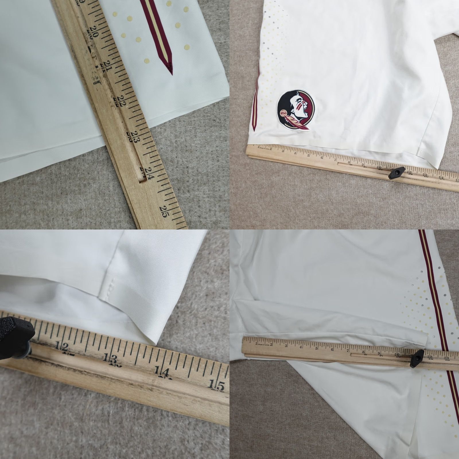 Nike Nike Florida State Seminoles Basketball Shorts White 38 Men Regular Athletic Drawstring Shorts Size US 38 / EU 54 - 8 Thumbnail