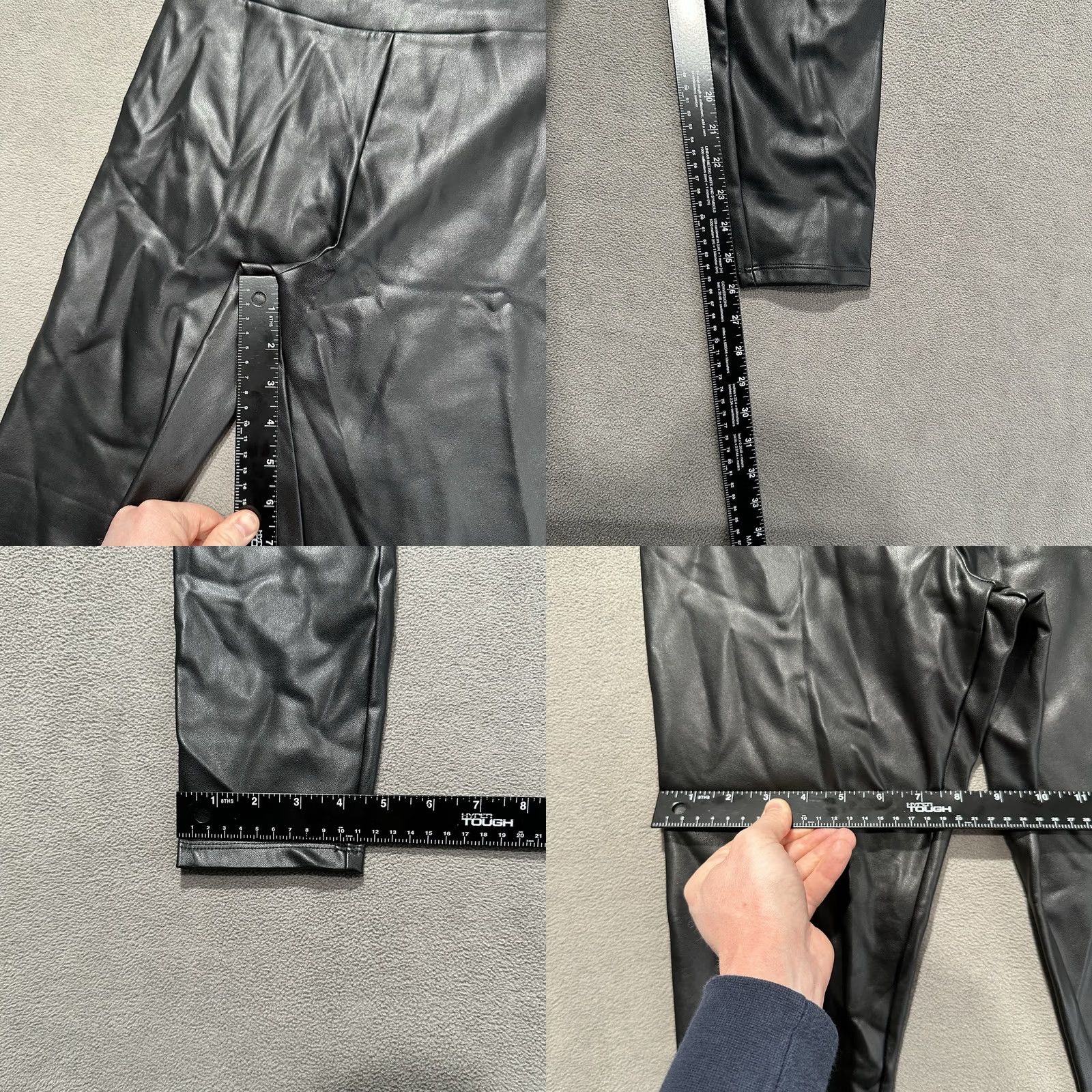 Abercrombie & Fitch Abercrombie & Fitch Leggings Womens Black Small Faux Leather Skinny EUC Size 28" / US 6 / IT 42 - 9 Thumbnail