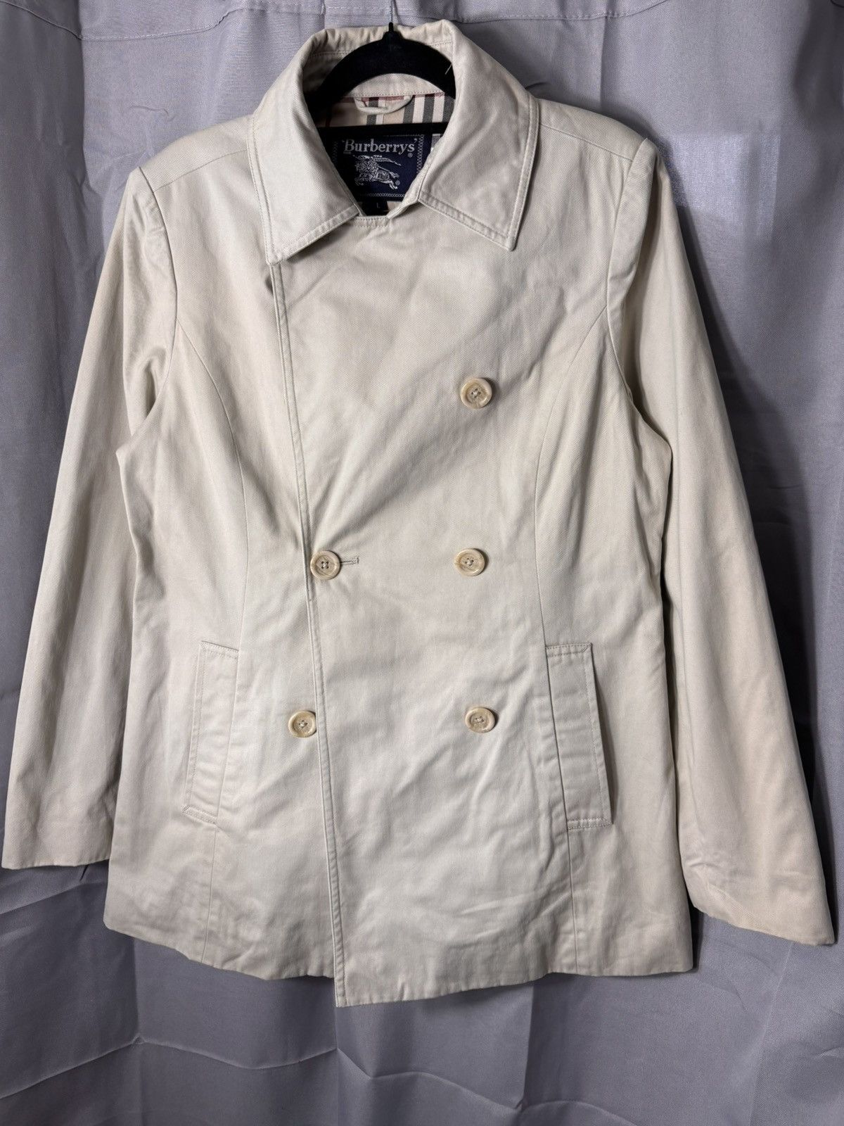 Burberry Burberry Double Breasted Jacket Beige Size L / US 10 / IT 46 - 1 Thumbnail