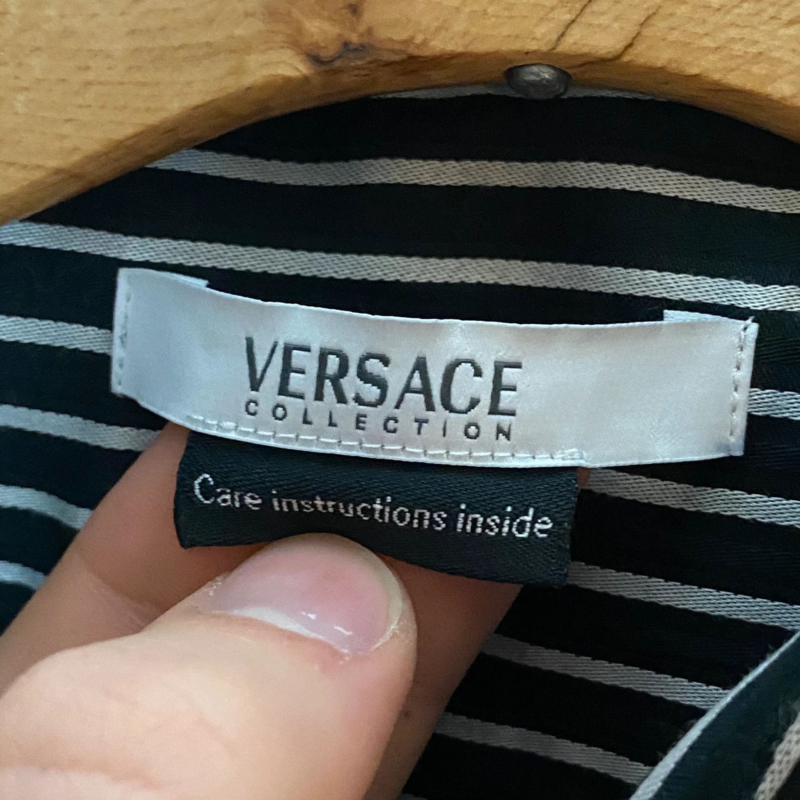 Designer × Versace Versace Collection shirt striped black white classic Size US L / EU 52-54 / 3 - 7 Thumbnail