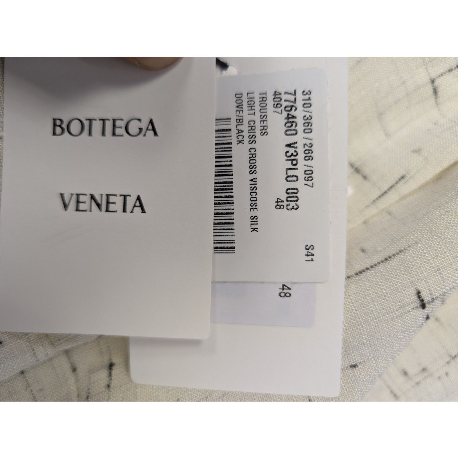 Bottega Veneta o1rshd1 Light Criss Cross Viscose Silk Trousers Pants Dove Size US 32 / EU 48 - 23 Thumbnail