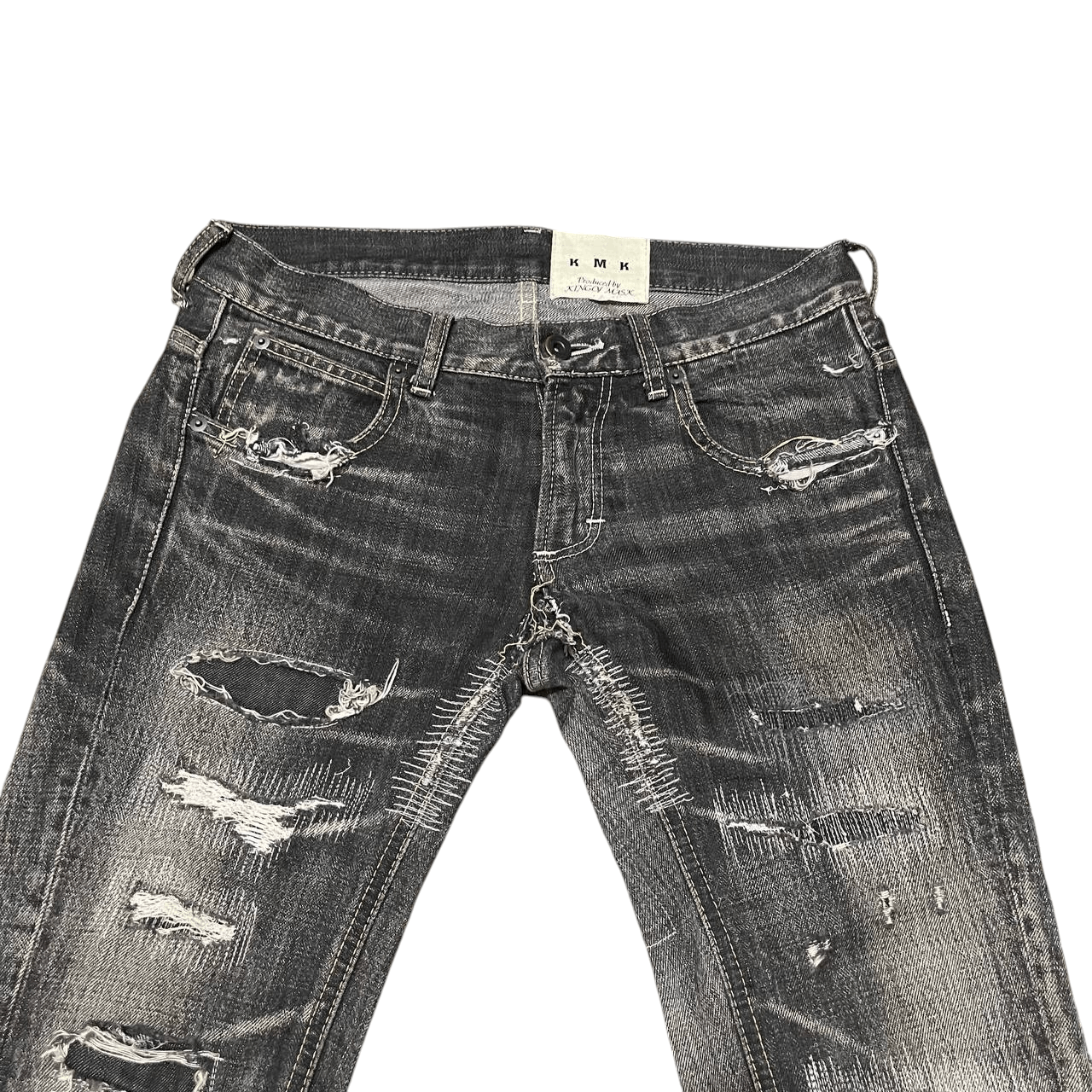 Hysteric Glamour Vintage KMK Kingly Mask Distressed Pants Size US 30 / EU 46 - 2 Thumbnail