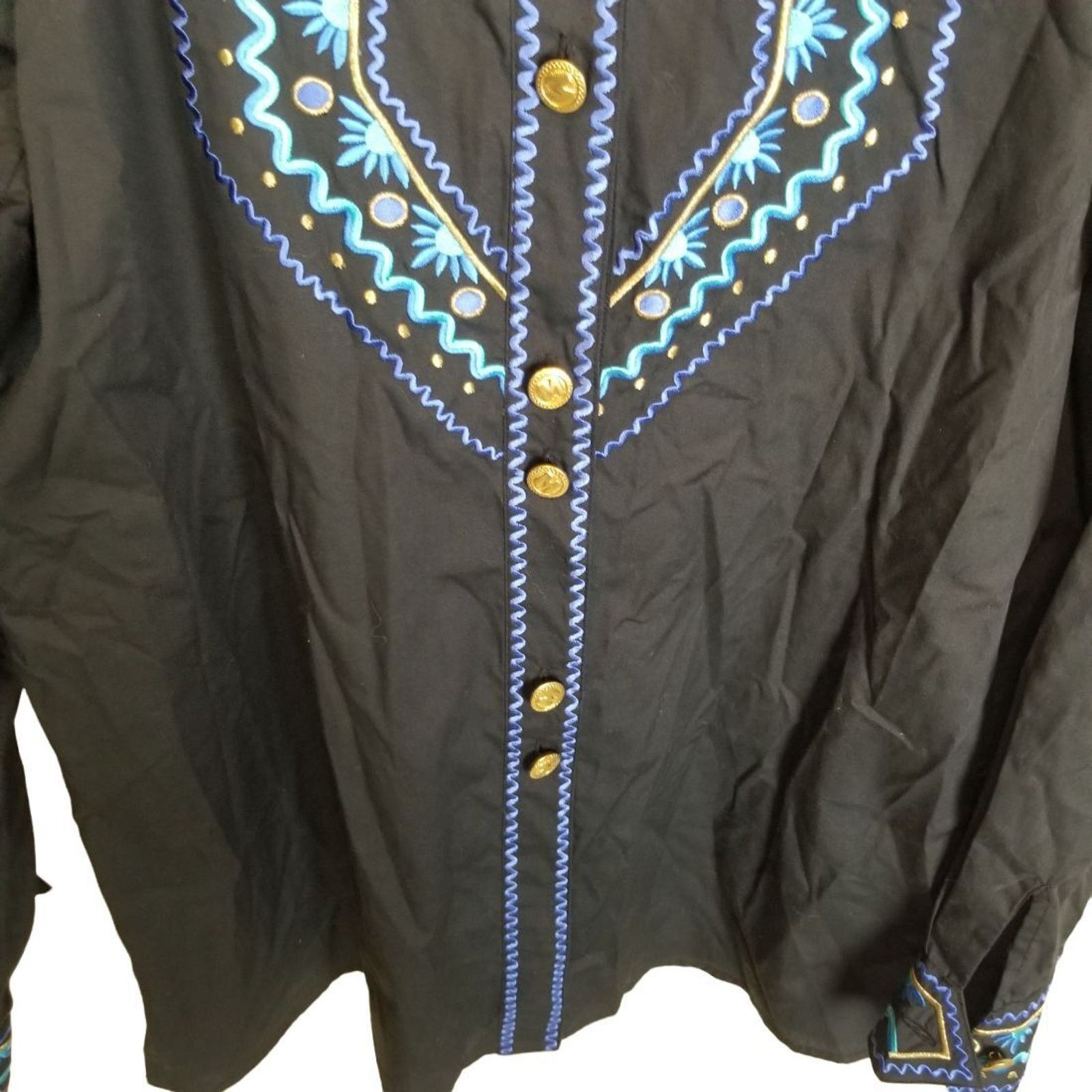 Bob Mackie Bob Mackie Wearable Art Western Shirt Embroidered Size L Size L / US 10 / IT 46 - 3 Thumbnail