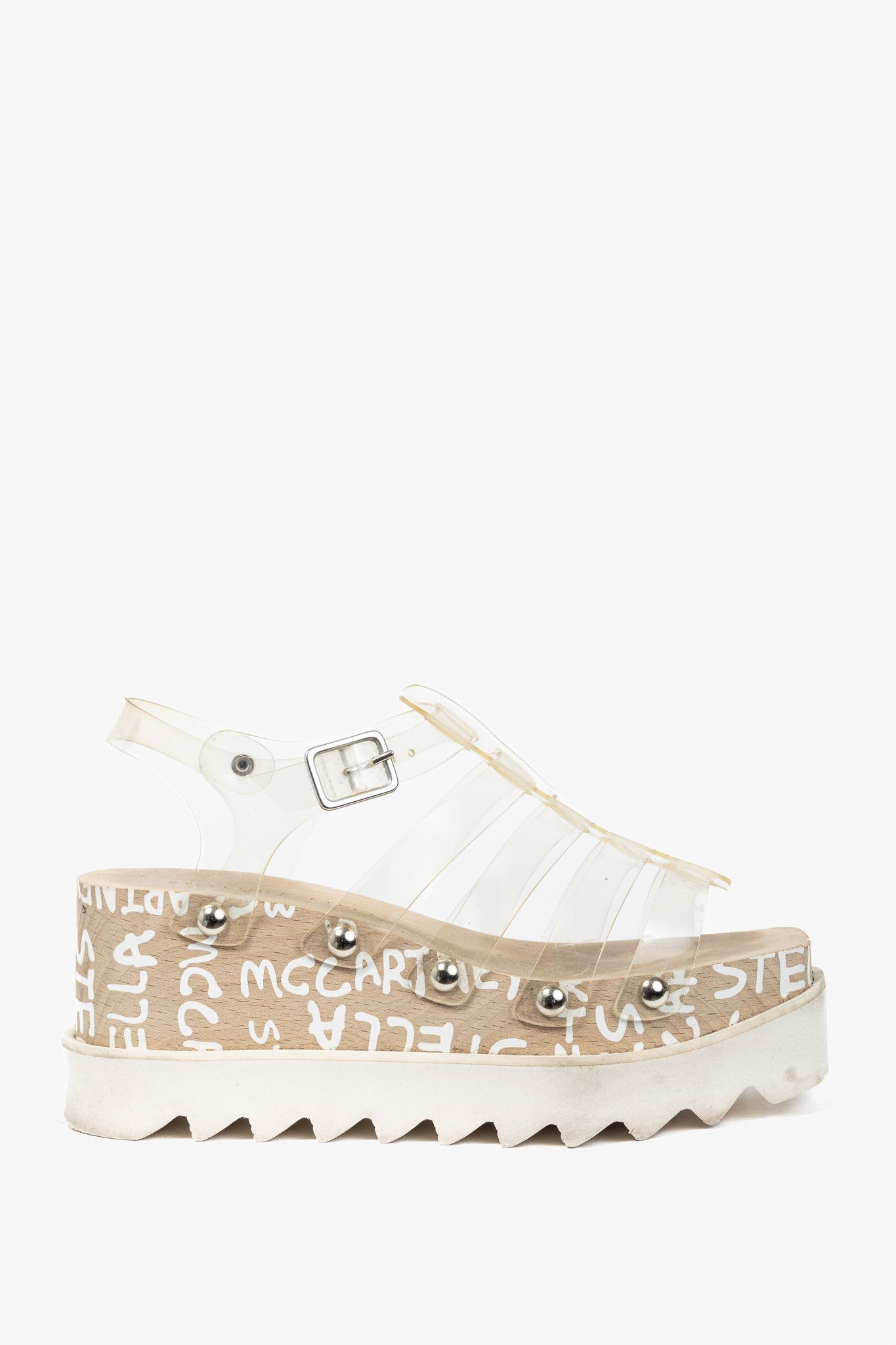 Stella McCartney Stella McCartney Elyse PVC Platform Wedge Fisherman Sandals Size US 5.5 / IT 35.5 - 1 Thumbnail