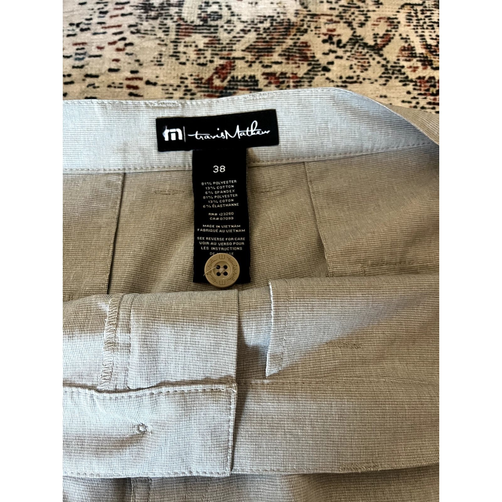 TravisMathew Travis Mathew Men Golf Chino Shorts Lightweight Beige Sz 38 Size US 38 / EU 54 - 2 Thumbnail