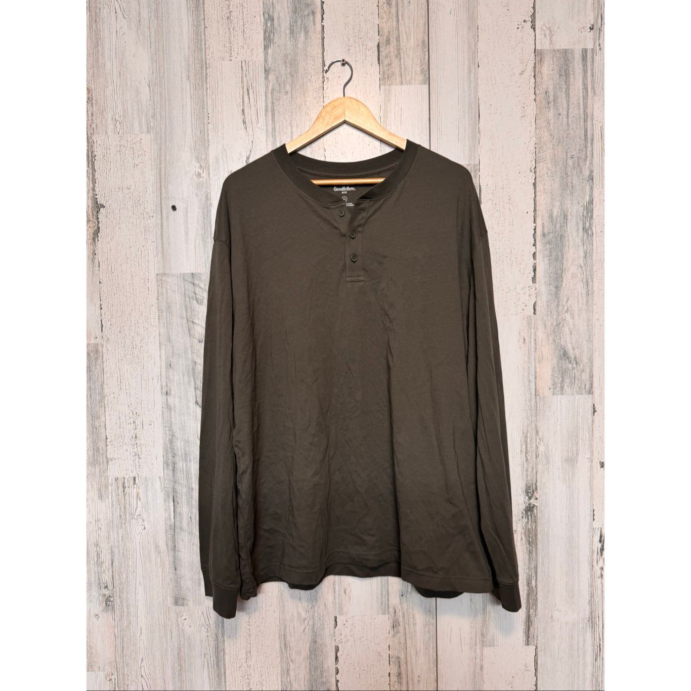 Other Goodfellow & Co Long Sleeve Henley Shirt – XXL – Olive Green Size US XXL / EU 58 / 5 - 1 Thumbnail