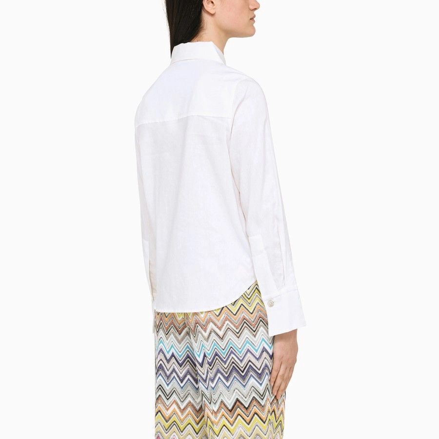 Vince o1d2blof1124 Long Sleeves T-Shirt in White Size S / US 4 / IT 40 - 3 Thumbnail