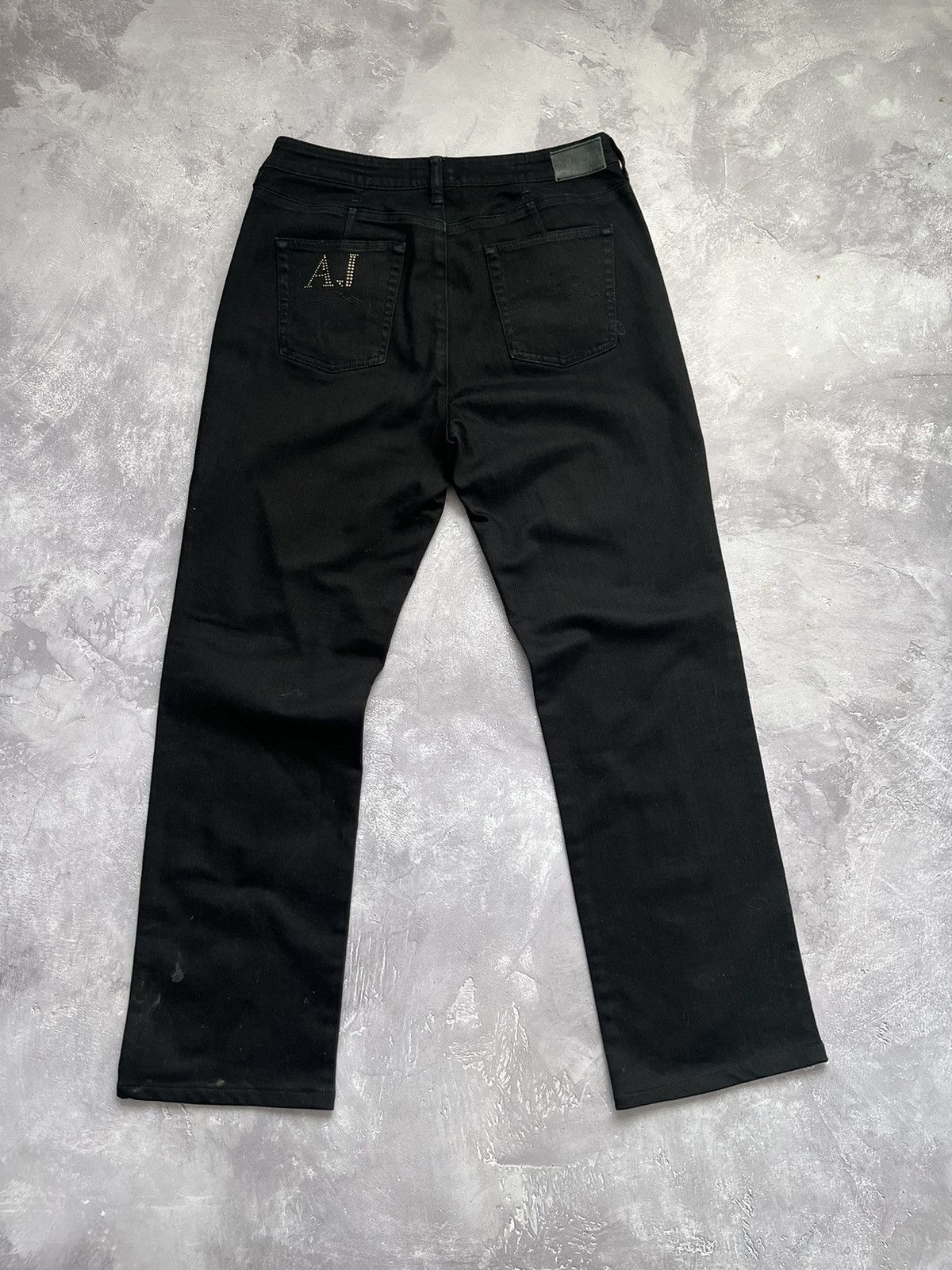 Armani Vintage Armani Jeans Metal Logo AJ Black Pants Japanes Jeans Size US 32 / EU 48 - 1 Thumbnail